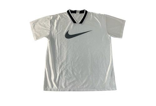 Nike Hype Nike Swoosh Big Logo V Neck Printed Jerseys Tee Size US XL / EU 56 / 4 - 1 Thumbnail