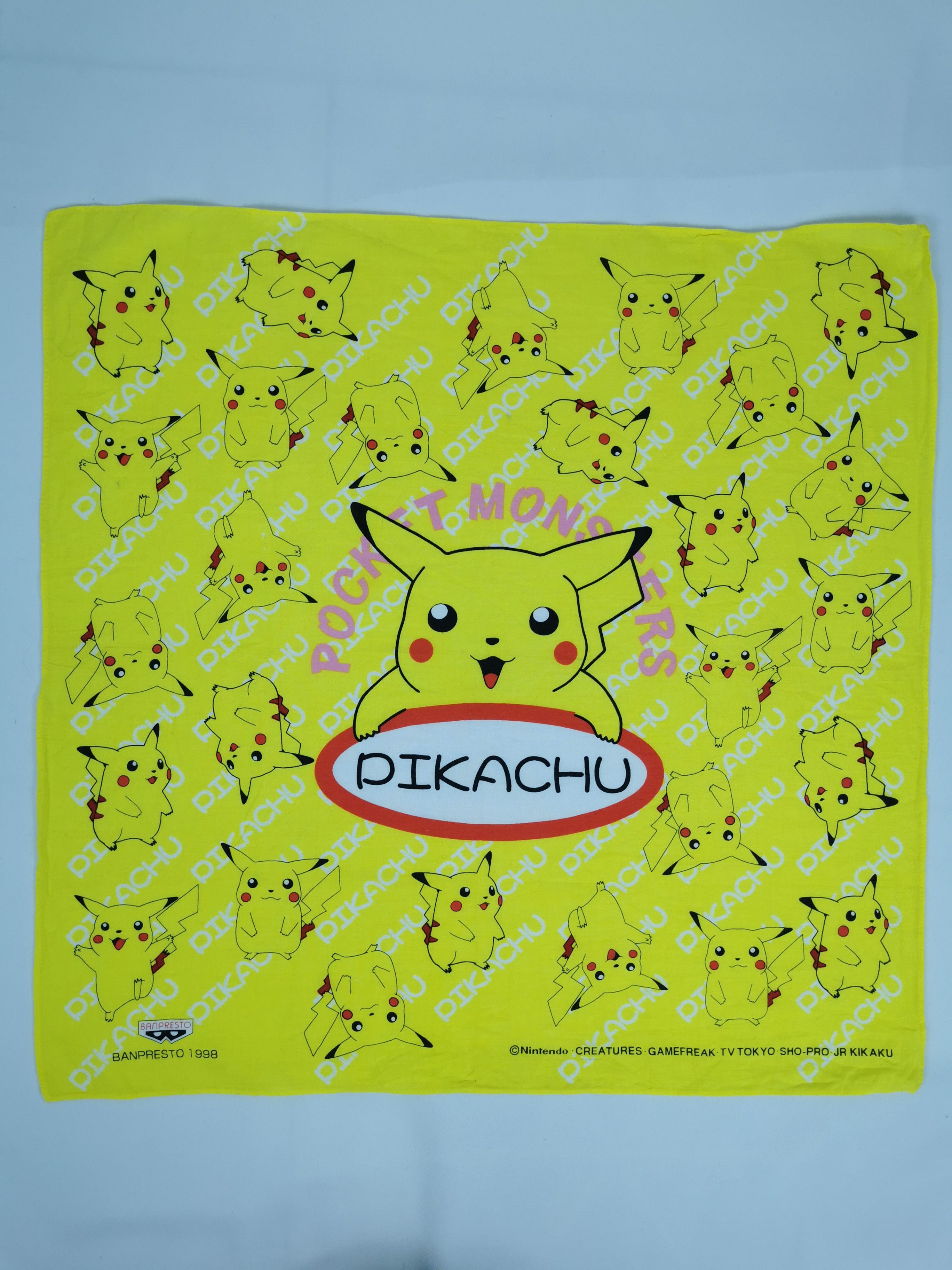Anime × Vintage Pikachu anima handkerchief bandana neckerchief Size ONE SIZE - 1 Thumbnail