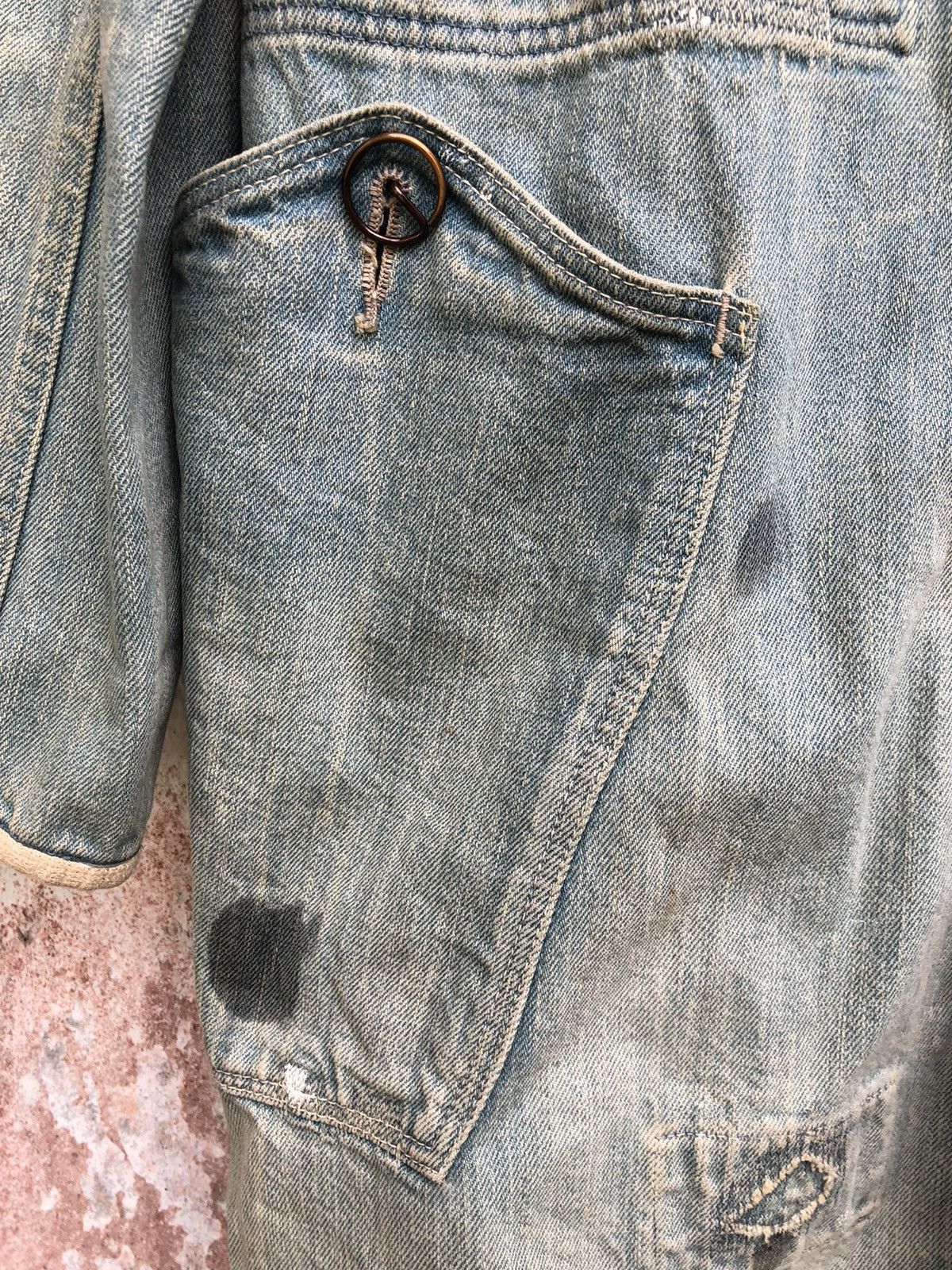 Kapital Rare Kapital Distressed Redux Navy Deck Coat Denim Jacket Size US S / EU 44-46 / 1 - 9 Thumbnail