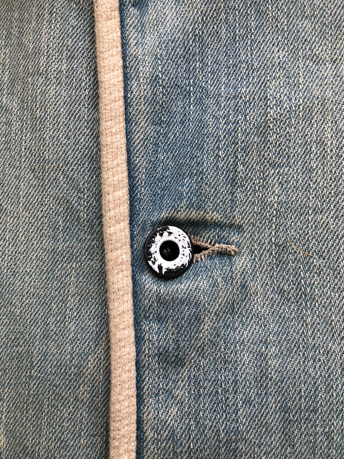Kapital Rare Kapital Distressed Redux Navy Deck Coat Denim Jacket Size US S / EU 44-46 / 1 - 15 Thumbnail