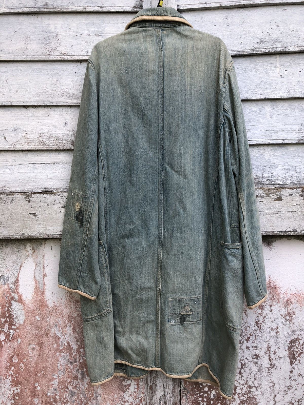 Kapital Rare Kapital Distressed Redux Navy Deck Coat Denim Jacket Size US S / EU 44-46 / 1 - 7 Thumbnail