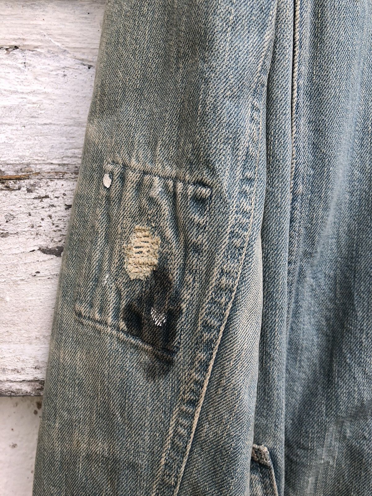 Kapital Rare Kapital Distressed Redux Navy Deck Coat Denim Jacket Size US S / EU 44-46 / 1 - 19 Thumbnail