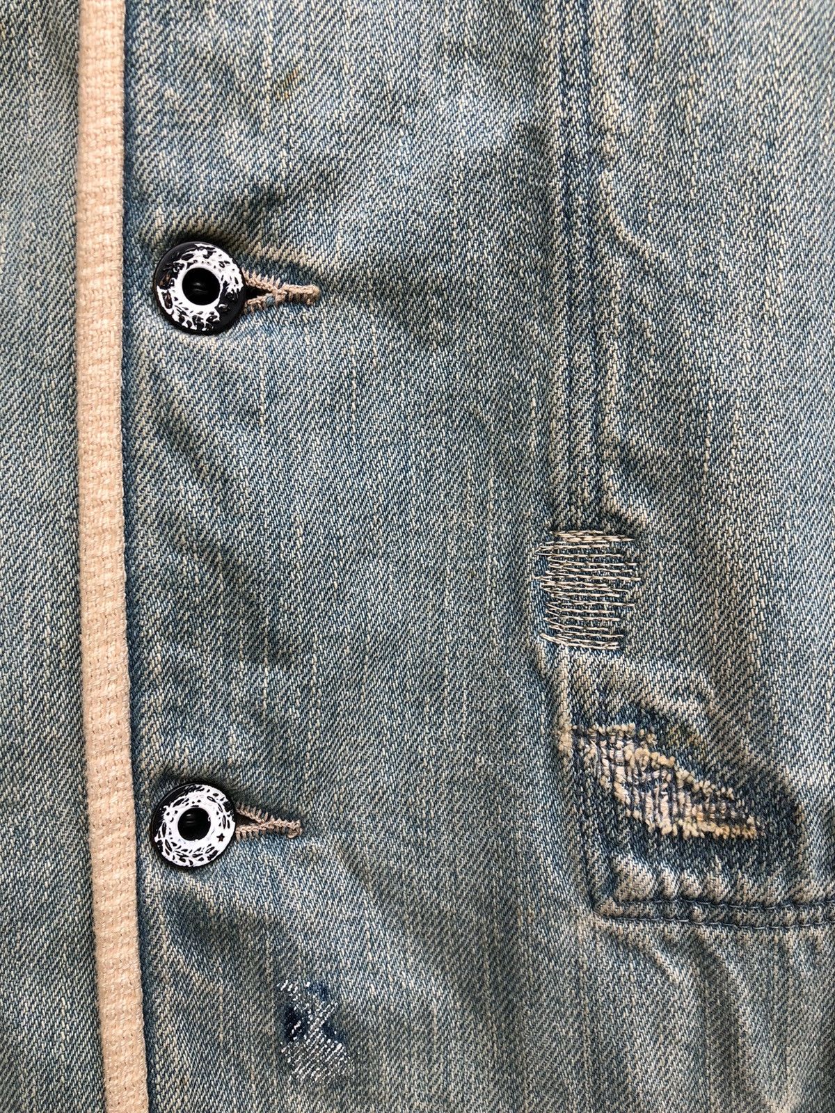 Kapital Rare Kapital Distressed Redux Navy Deck Coat Denim Jacket Size US S / EU 44-46 / 1 - 11 Thumbnail