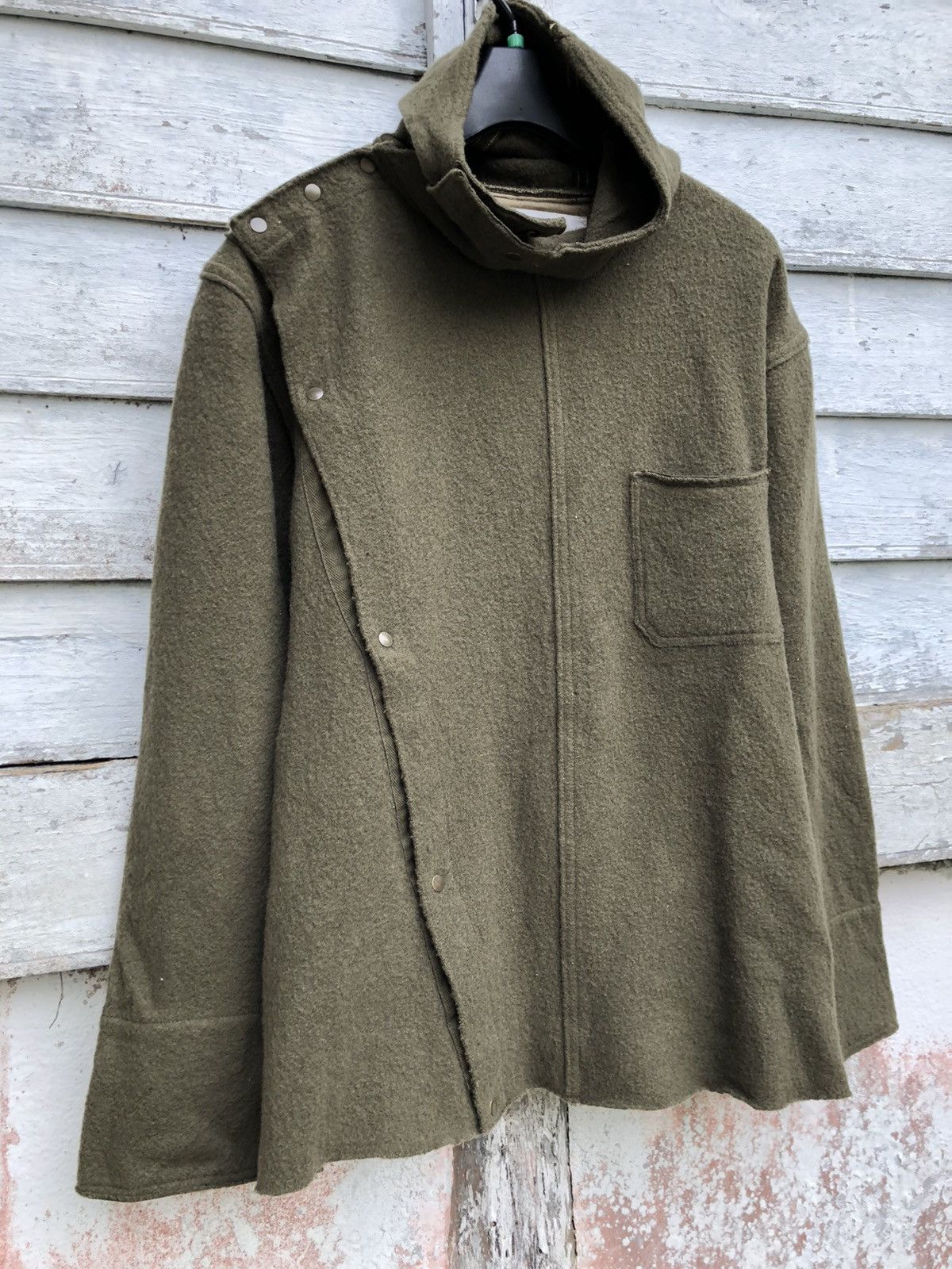 Kapital Kapital Wool Asymmetrical Button Hoodie Jacket Size US M / EU 48-50 / 2 - 3 Thumbnail