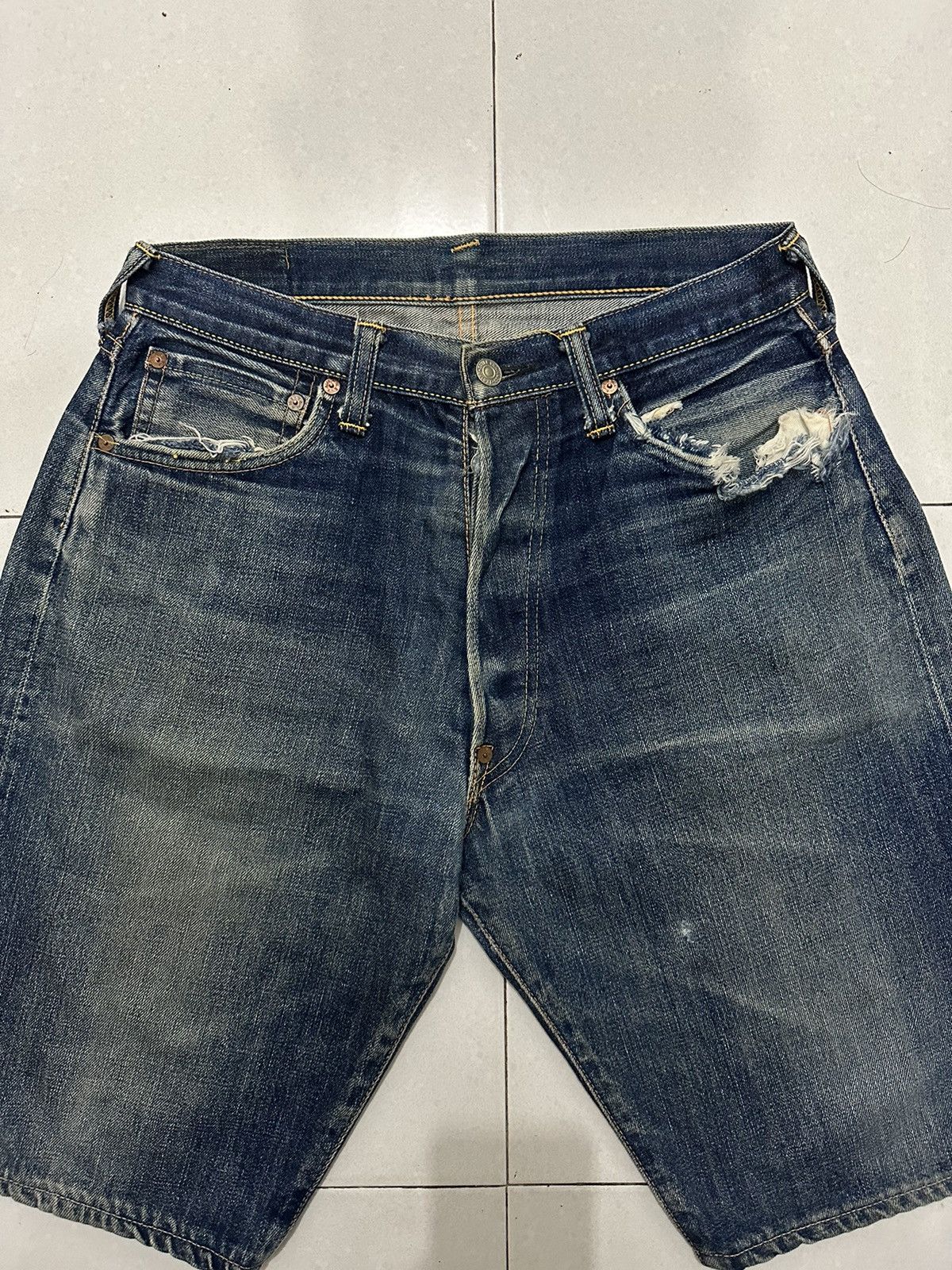 Evisu VTG Distress Evisu No.2 Japan Denim Jeans Size US 32 / EU 48 - 9 Thumbnail