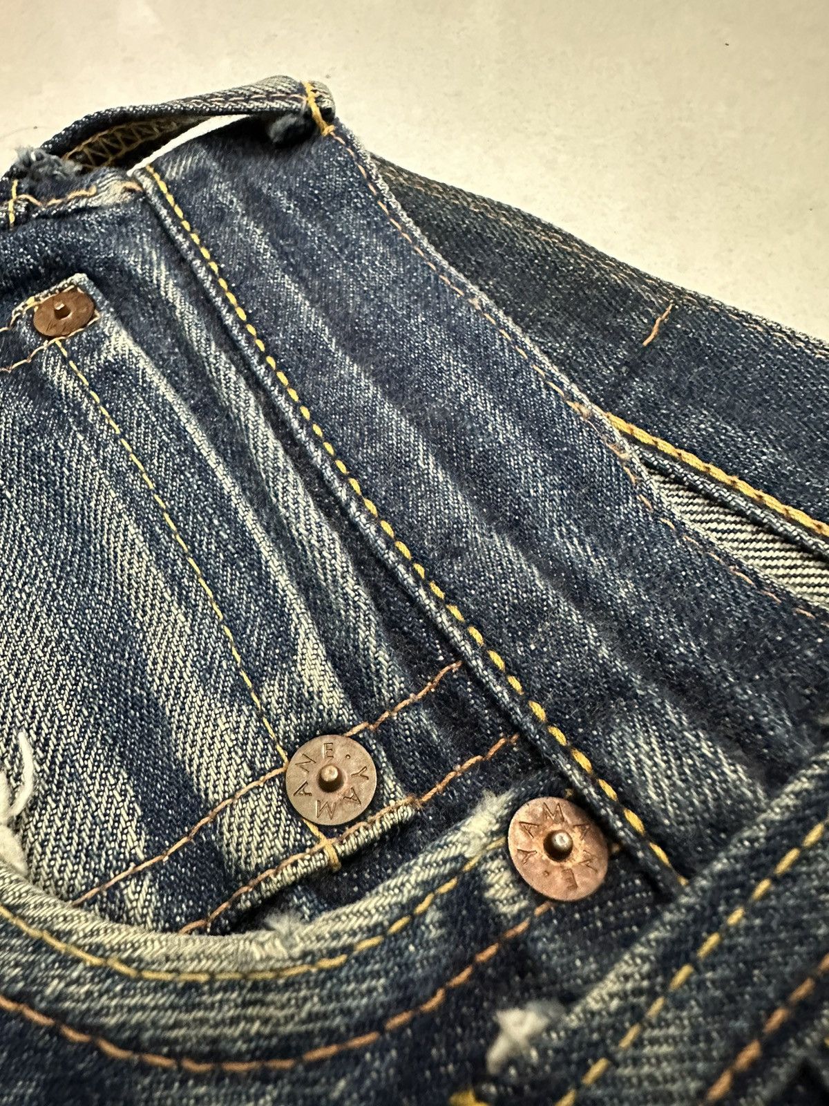 Evisu VTG Distress Evisu No.2 Japan Denim Jeans Size US 32 / EU 48 - 15 Thumbnail