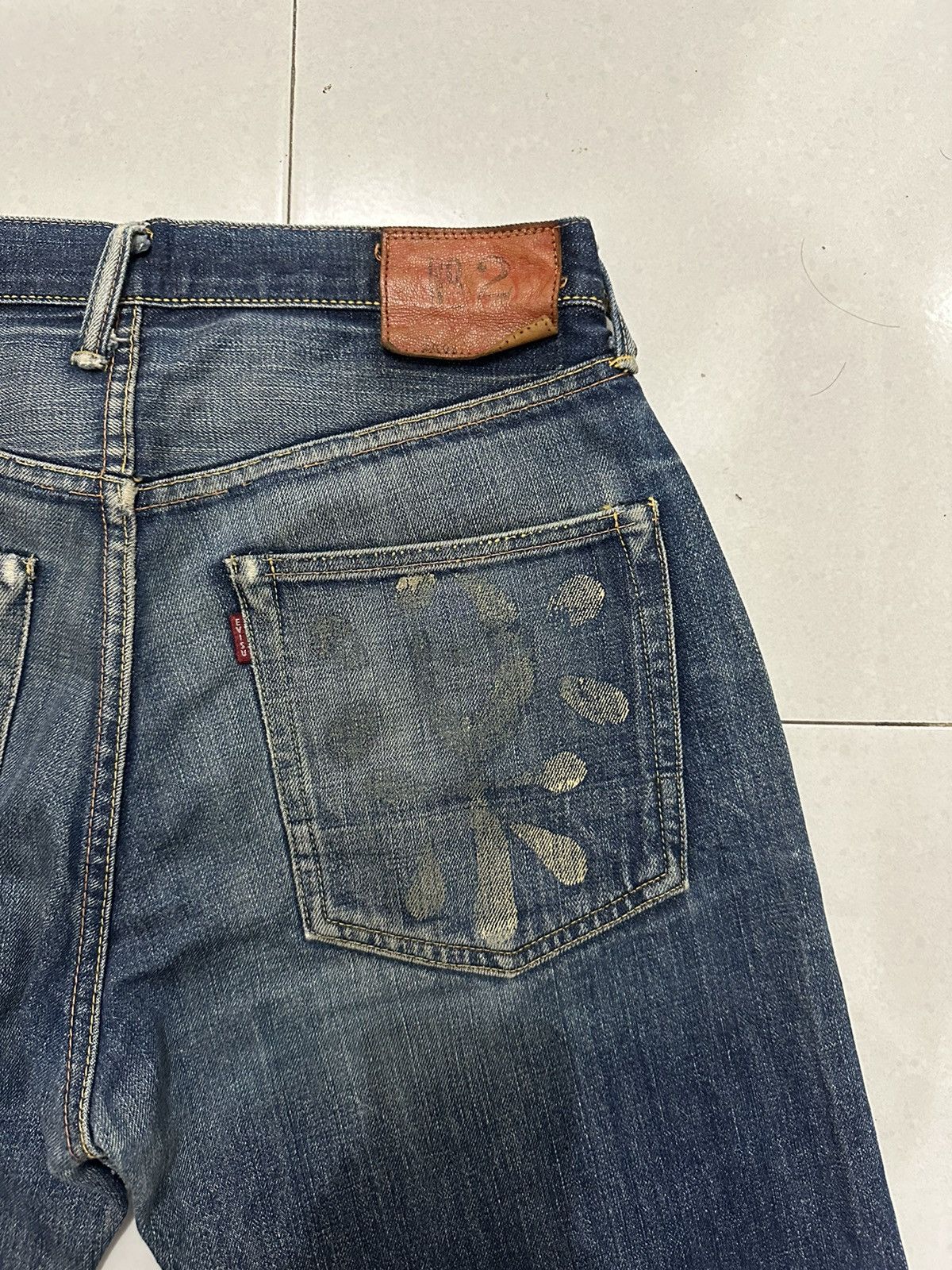 Evisu VTG Distress Evisu No.2 Japan Denim Jeans Size US 32 / EU 48 - 2 Thumbnail