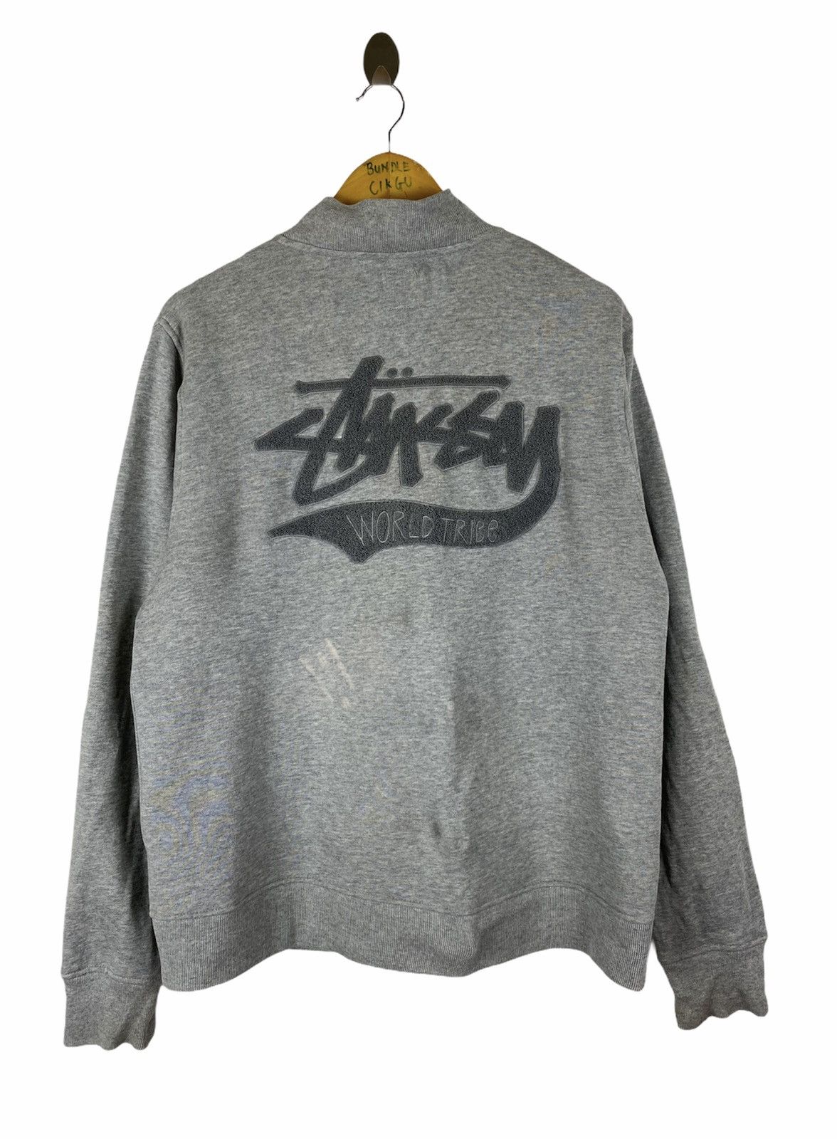 Stussy STUSSY VARSITY COTTON JACKET EMBROIDED BIG LOGO Size US M / EU 48-50 / 2 - 1 Thumbnail