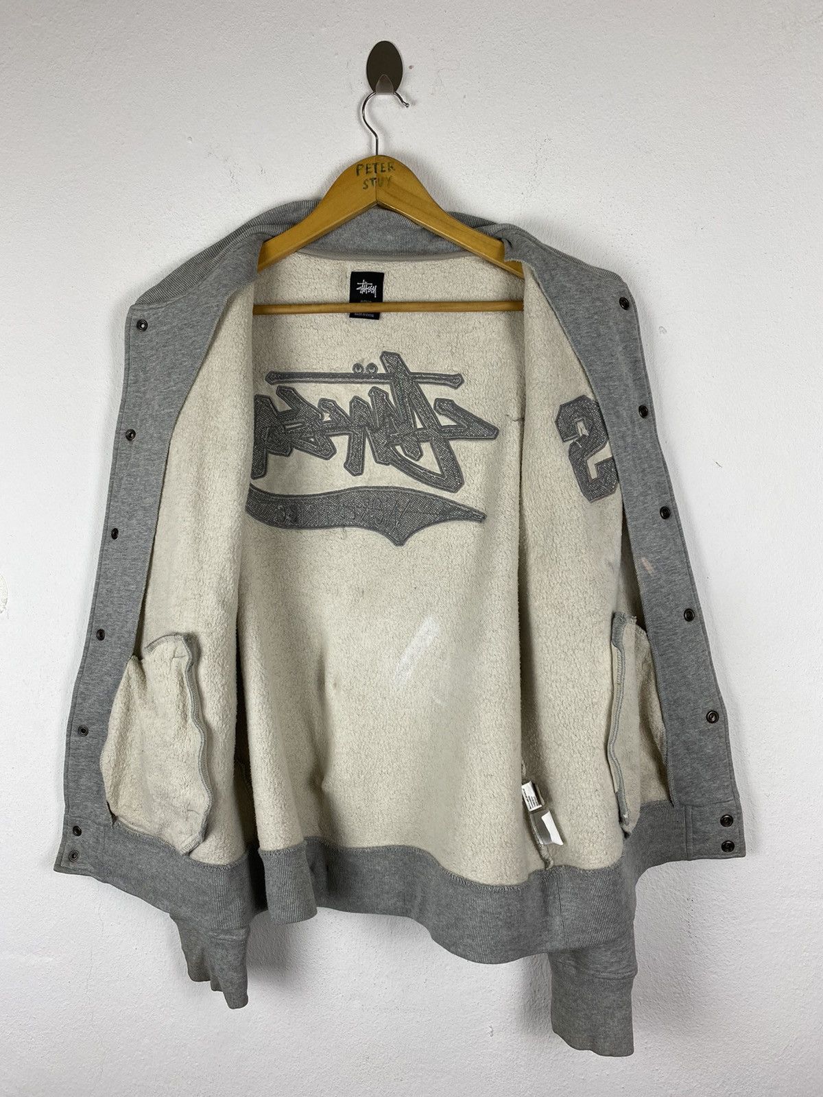Stussy STUSSY VARSITY COTTON JACKET EMBROIDED BIG LOGO Size US M / EU 48-50 / 2 - 10 Thumbnail