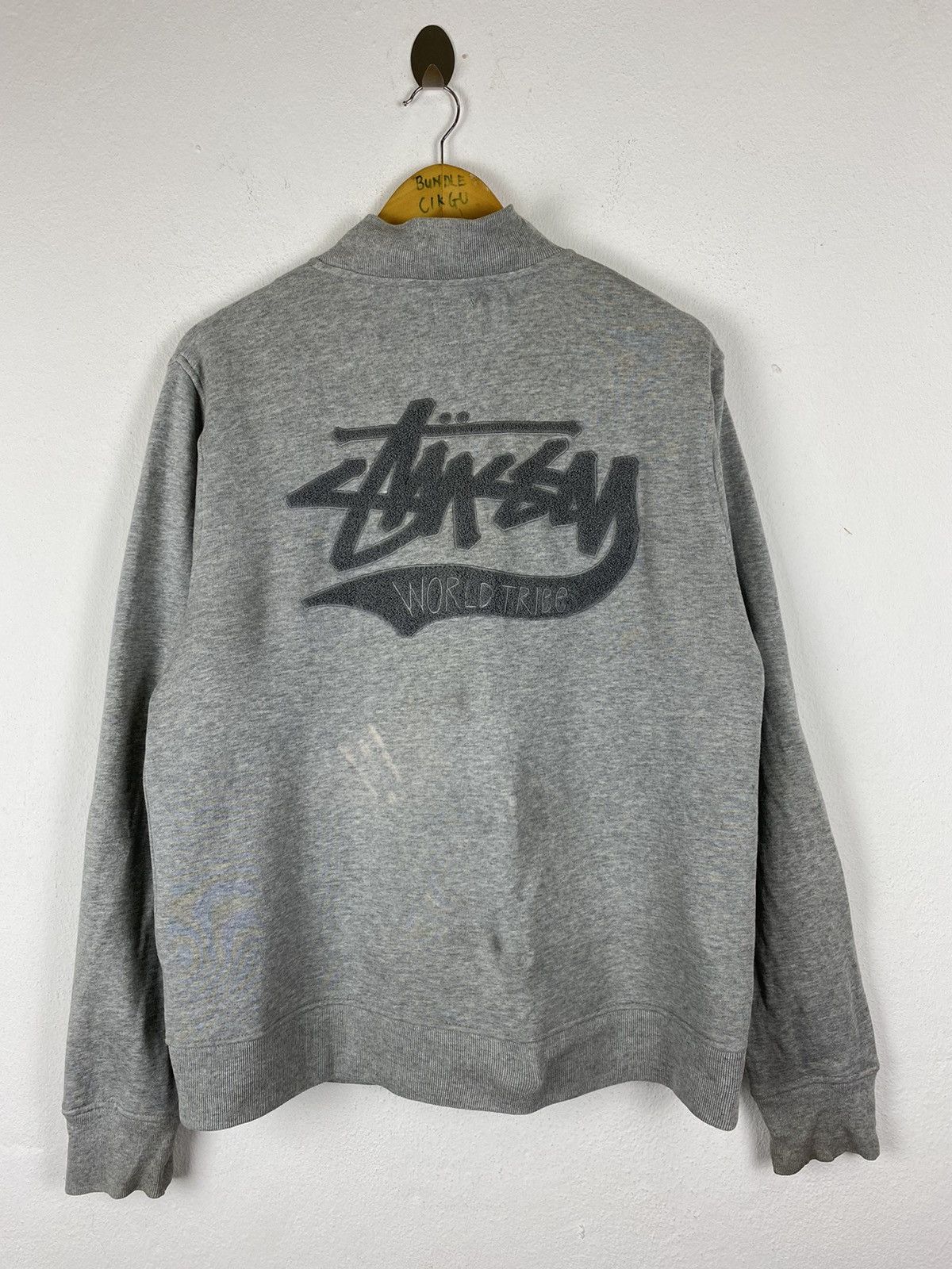 Stussy STUSSY VARSITY COTTON JACKET EMBROIDED BIG LOGO Size US M / EU 48-50 / 2 - 2 Thumbnail