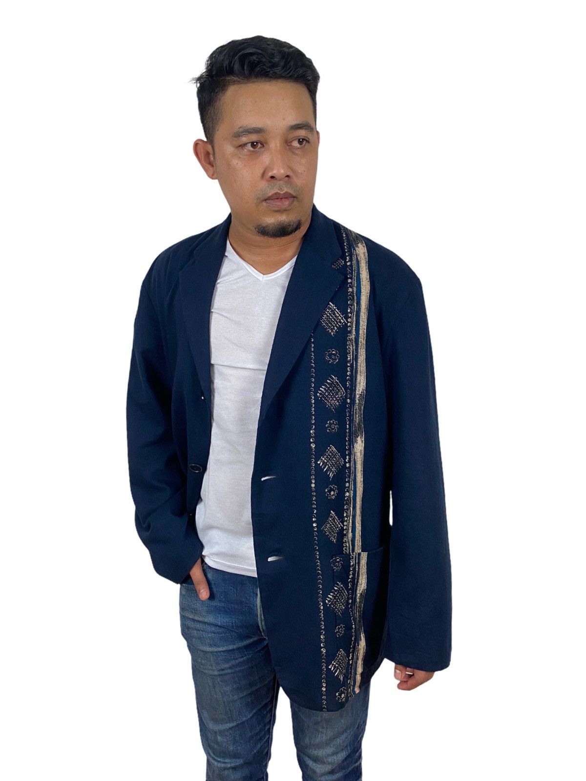 Yohji Yamamoto 🔥MU-J08-200 Y’s FOR MEN TROMPE L’OEIL PRINTED JACKET-GK117 Size US M / EU 48-50 / 2 - 13 Thumbnail