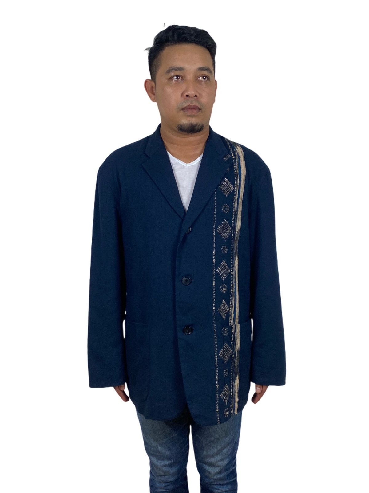 Yohji Yamamoto 🔥MU-J08-200 Y’s FOR MEN TROMPE L’OEIL PRINTED JACKET-GK117 Size US M / EU 48-50 / 2 - 14 Thumbnail
