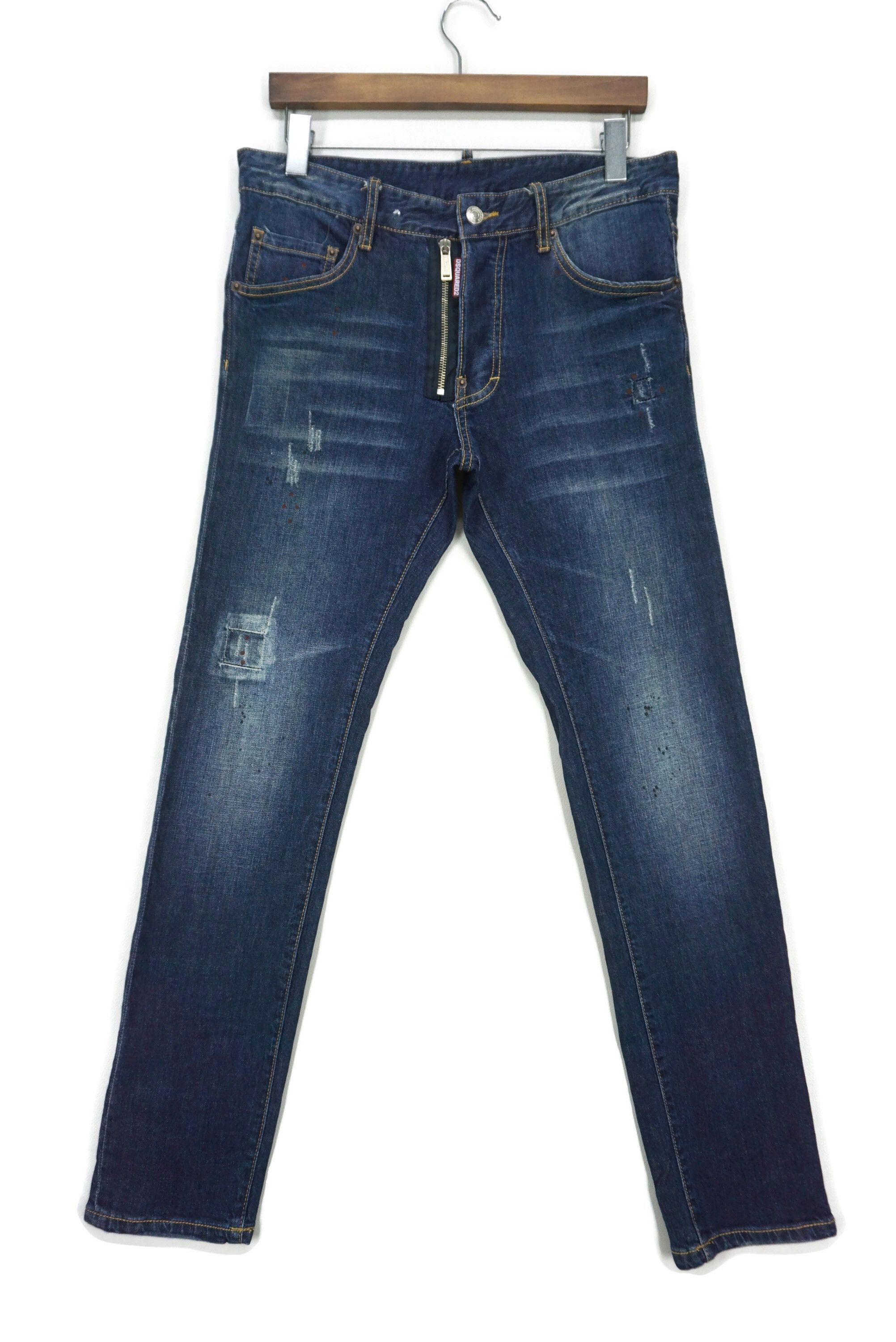 New Rider Distressed Jeans fits W33xL30 Low Rise Slim