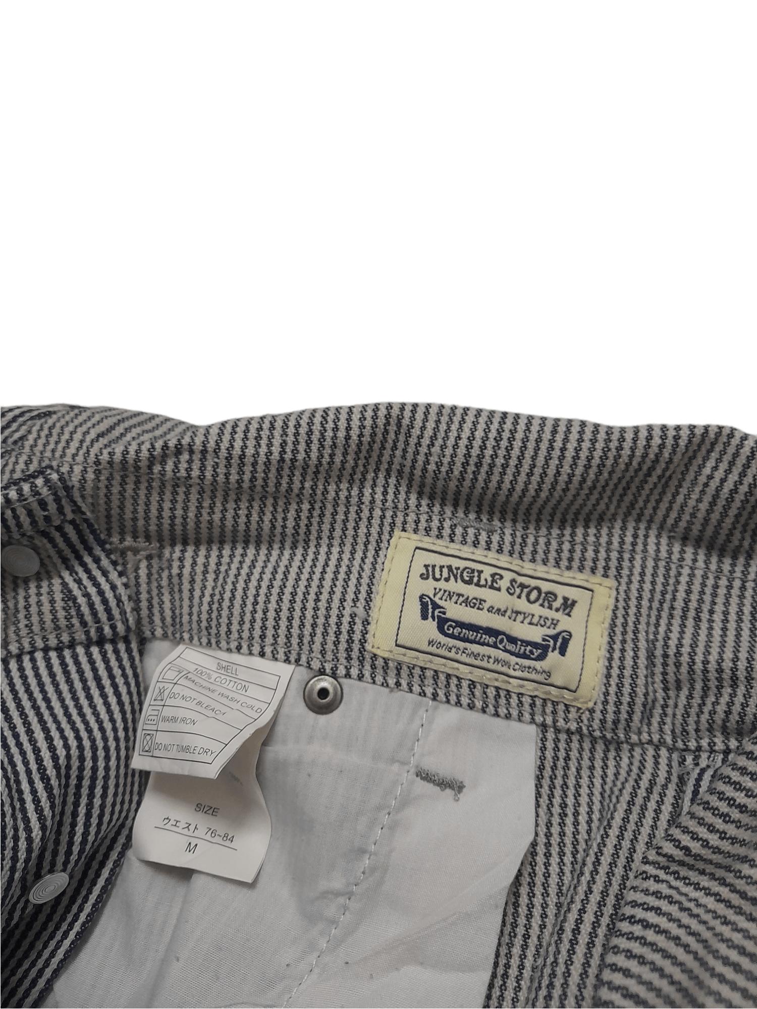 Japanese Brand Jungle Storm Japan Workwear Overalls Hickory Stripe (E158) Size US 34 / EU 50 - 11 Thumbnail