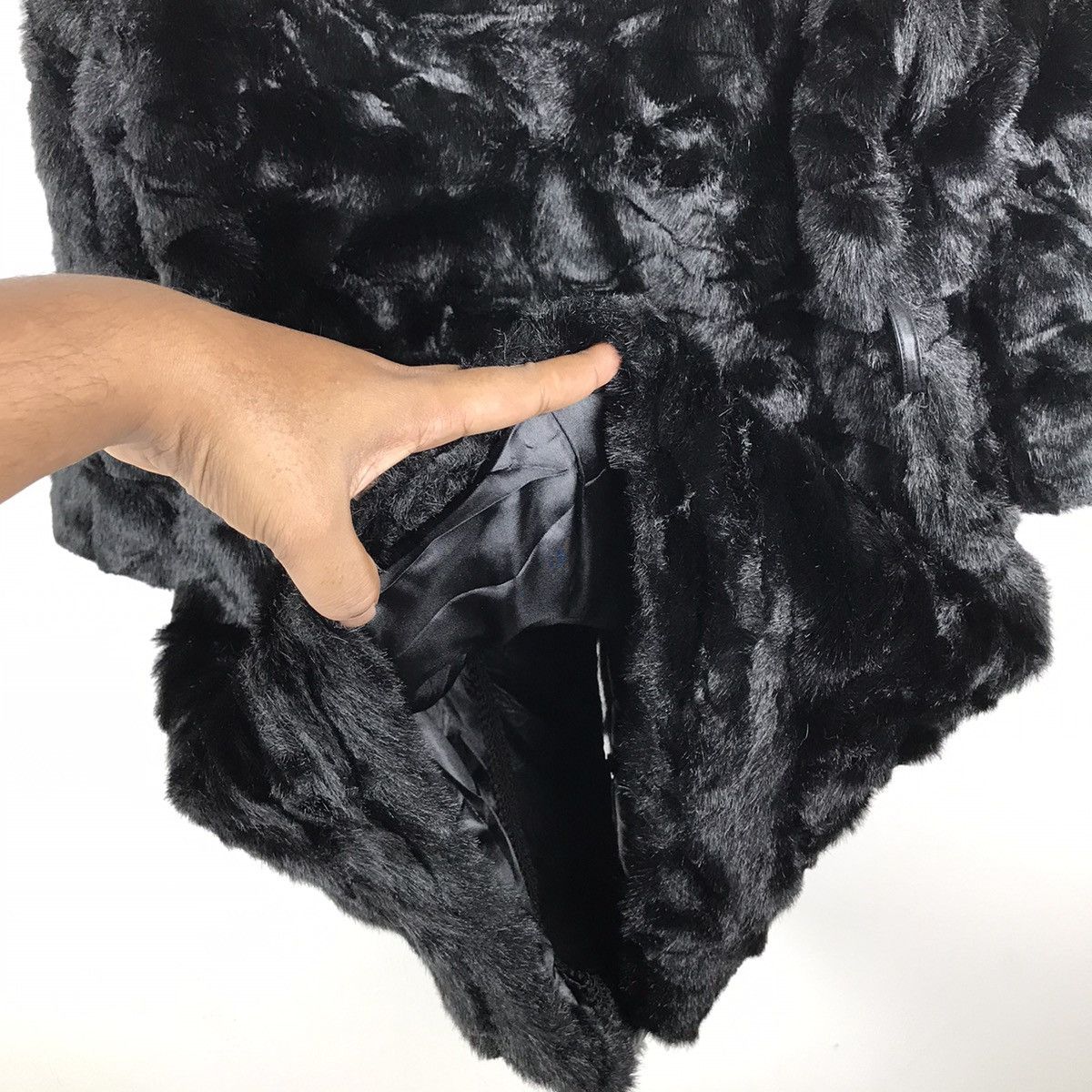 Japanese Brand × Vintage Vintage japanese S.Lriahh 100% Pure Mink Black Over Jacket Size S / US 4 / IT 40 - 18 Thumbnail