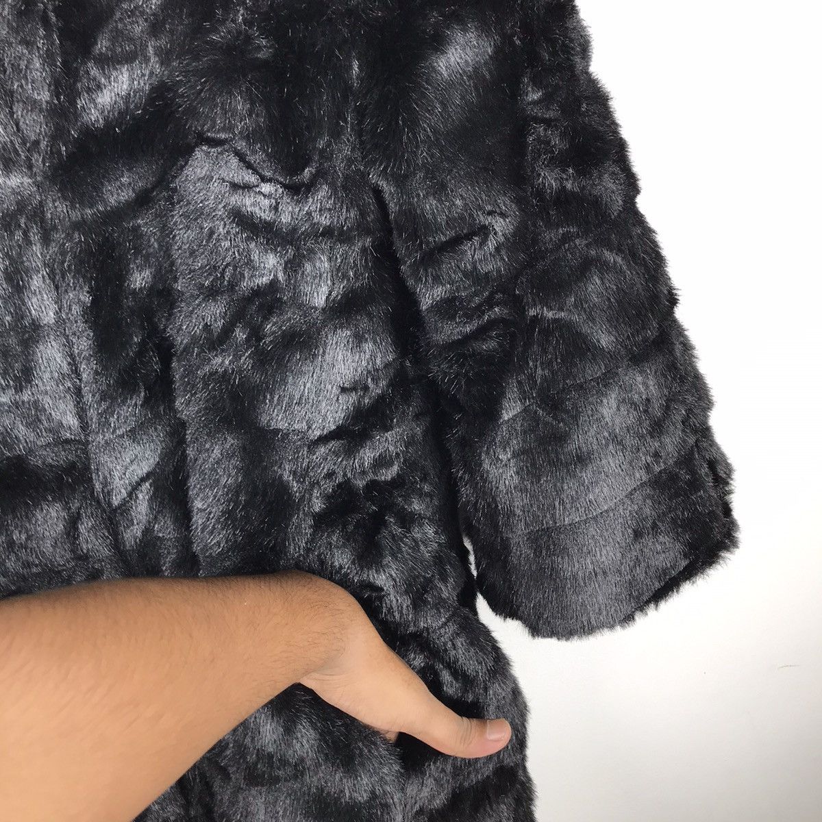 Japanese Brand × Vintage Vintage japanese S.Lriahh 100% Pure Mink Black Over Jacket Size S / US 4 / IT 40 - 8 Thumbnail