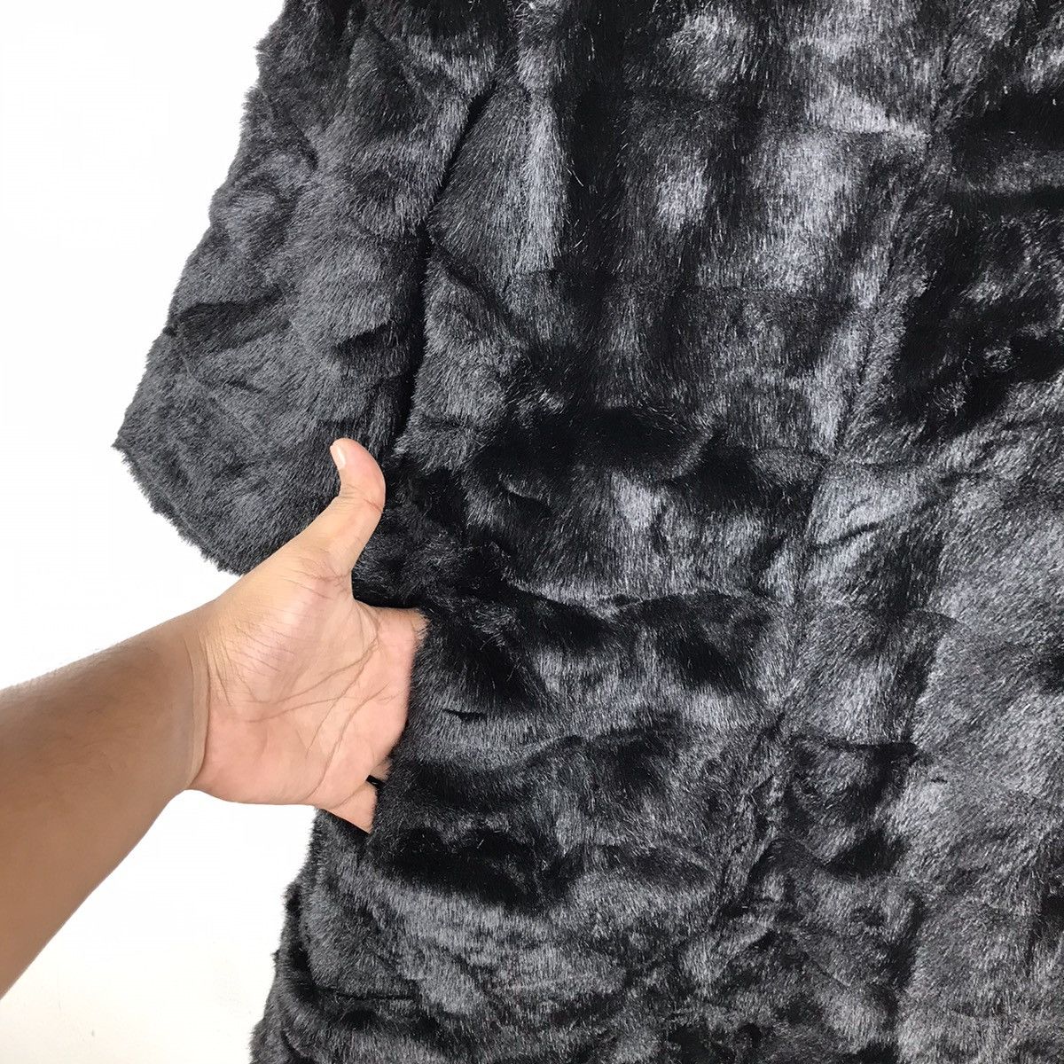 Japanese Brand × Vintage Vintage japanese S.Lriahh 100% Pure Mink Black Over Jacket Size S / US 4 / IT 40 - 7 Thumbnail