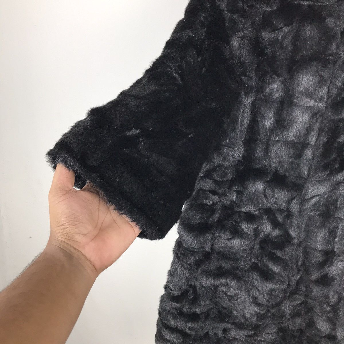 Japanese Brand × Vintage Vintage japanese S.Lriahh 100% Pure Mink Black Over Jacket Size S / US 4 / IT 40 - 6 Thumbnail