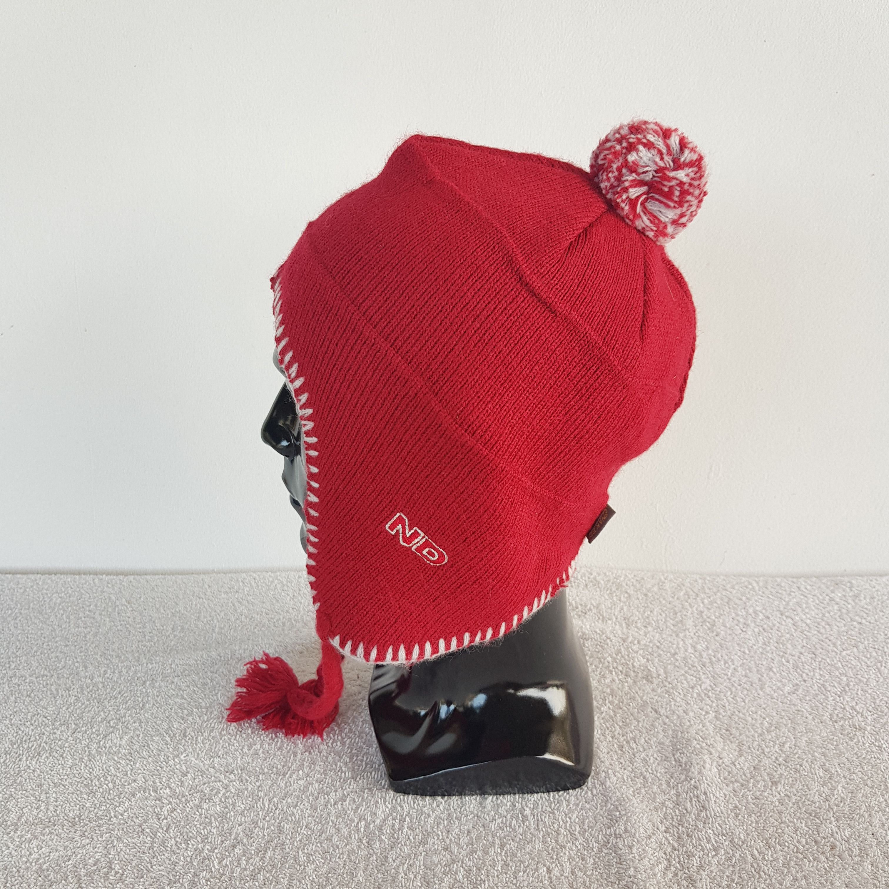 Japanese Brand × Vintage ND Earflap Beanie Snow Cap Pom Pom Japanese Hats Size ONE SIZE - 5 Thumbnail