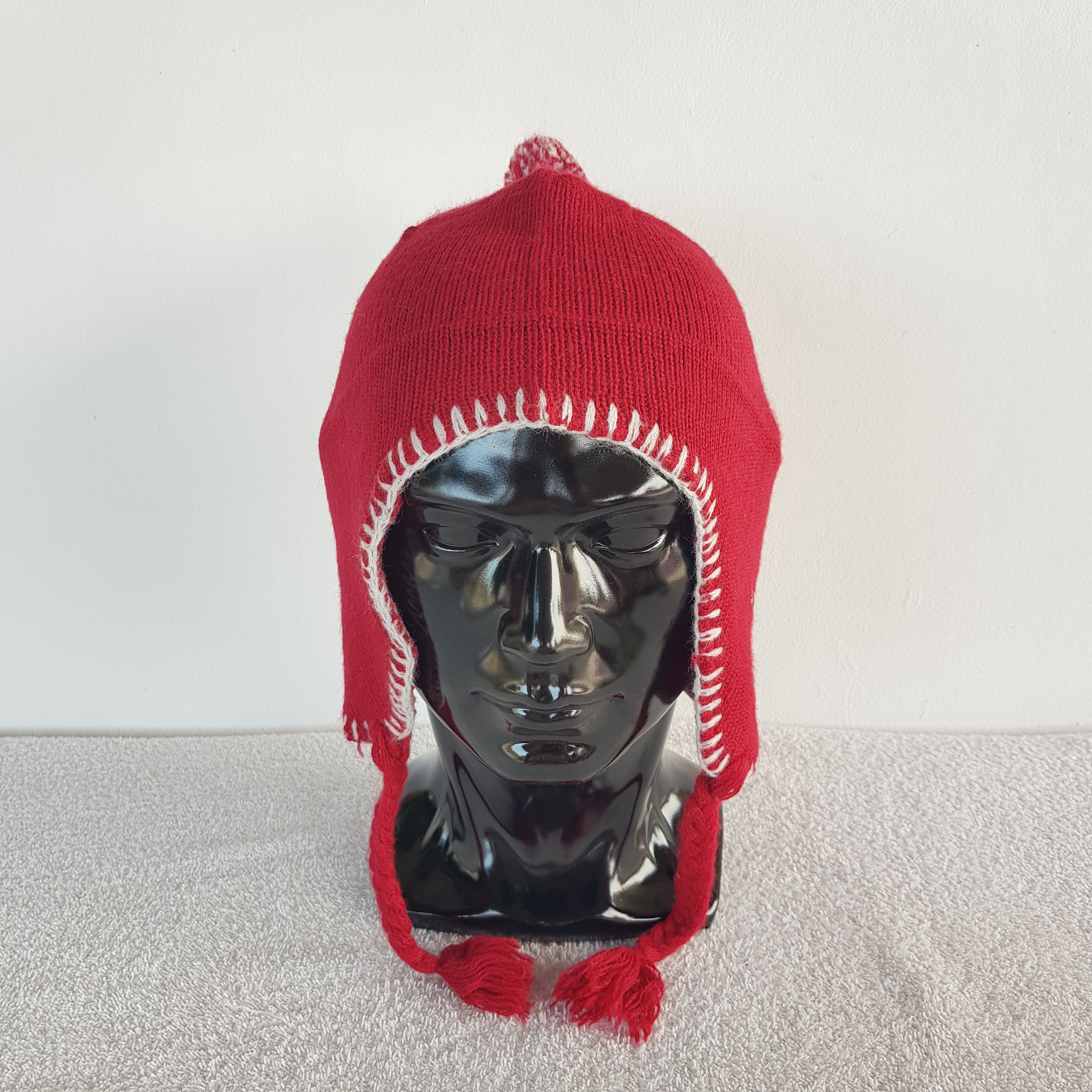 Japanese Brand × Vintage ND Earflap Beanie Snow Cap Pom Pom Japanese Hats Size ONE SIZE - 2 Thumbnail