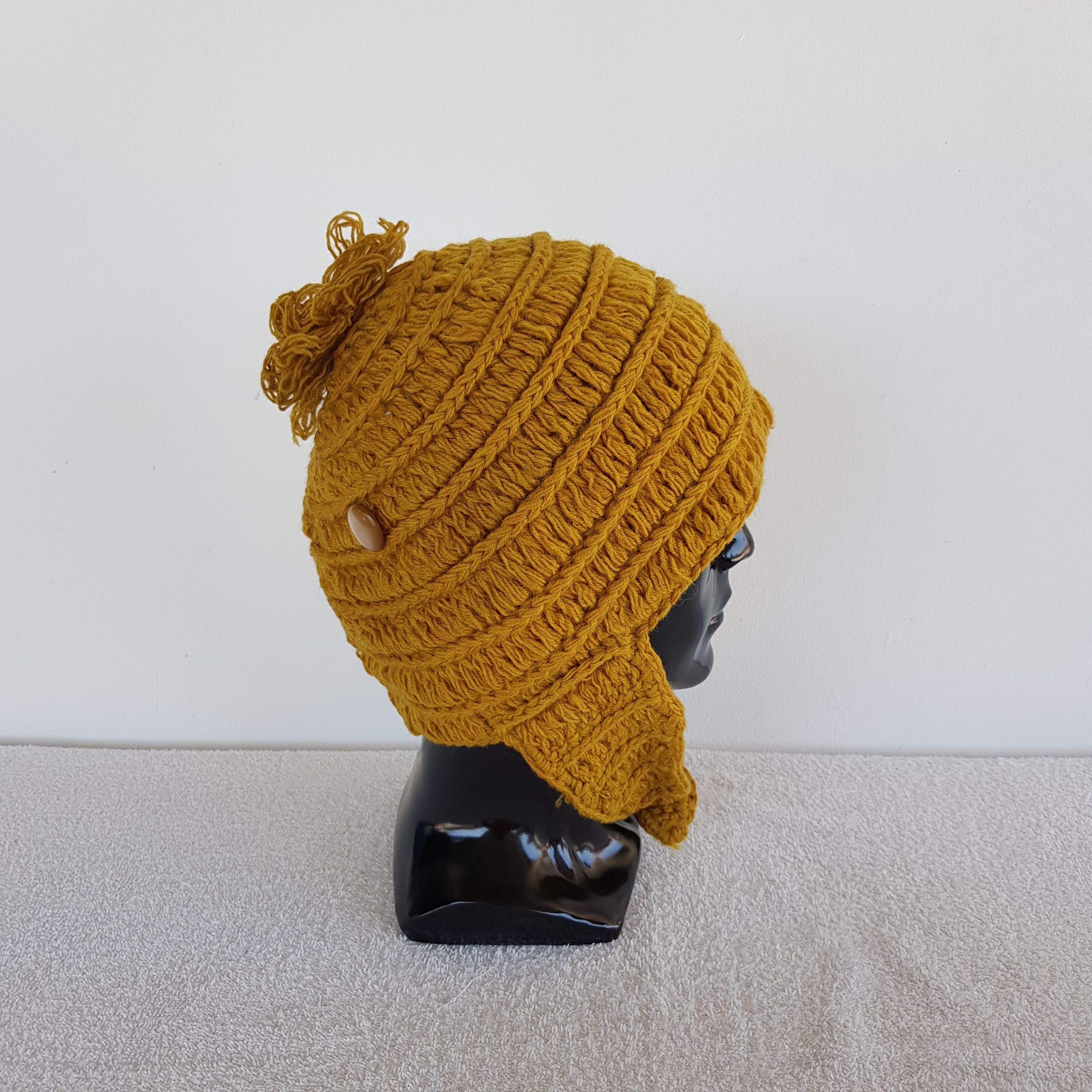 Japanese Brand Japanese Beanie Hats Knitted Crochet Earflap Snow Cap Size ONE SIZE - 2 Thumbnail