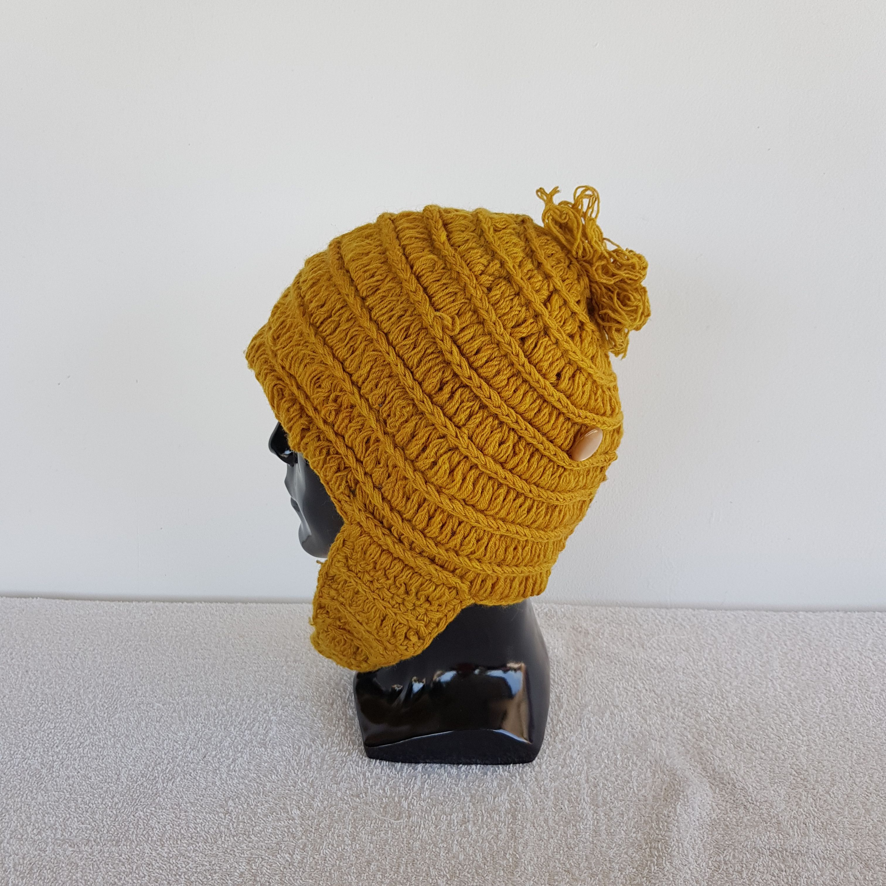 Japanese Brand Japanese Beanie Hats Knitted Crochet Earflap Snow Cap Size ONE SIZE - 3 Thumbnail
