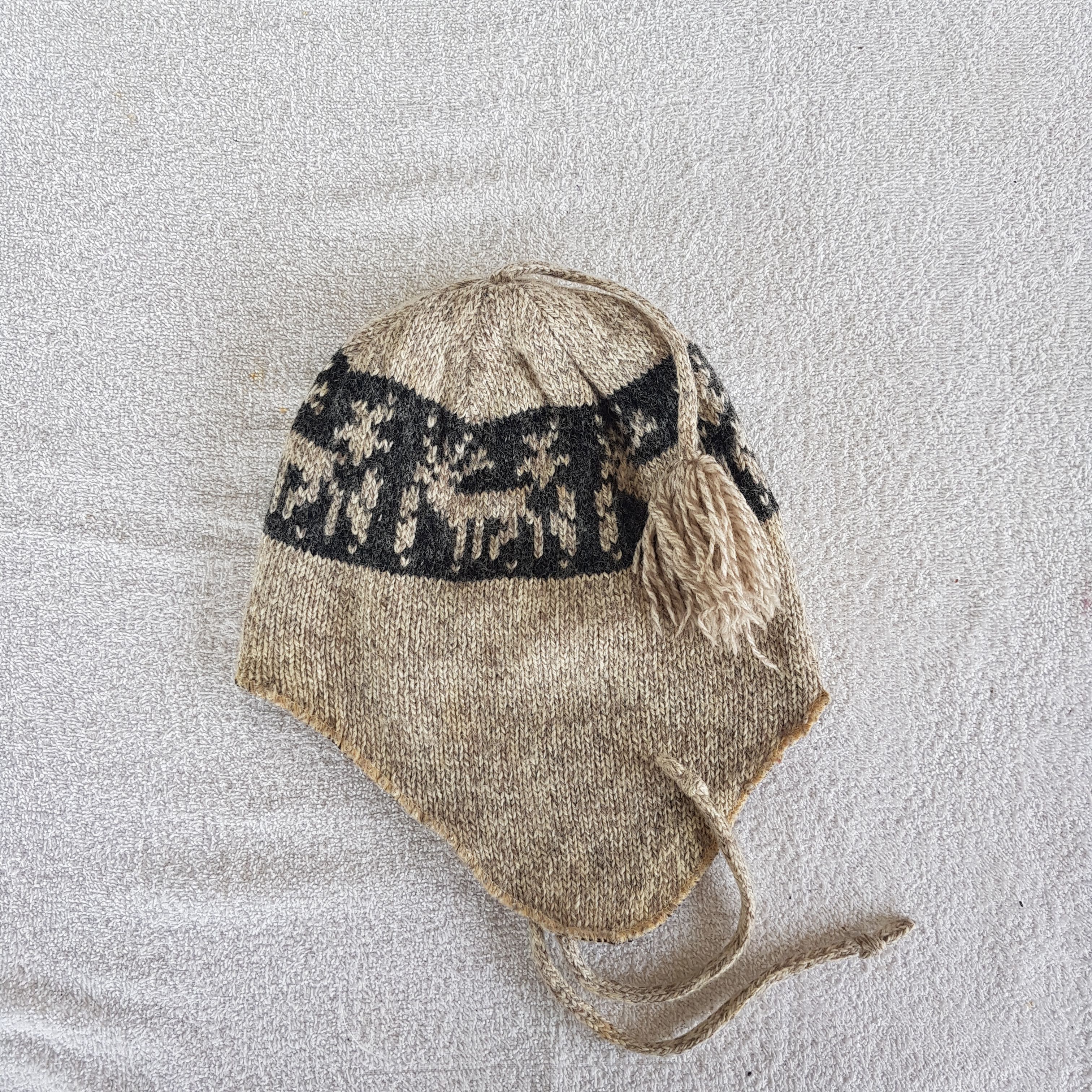 Japanese Brand × Vintage Knitted Earflap Beanie Snow Cap Unknown Japanese Hats Size ONE SIZE - 6 Thumbnail