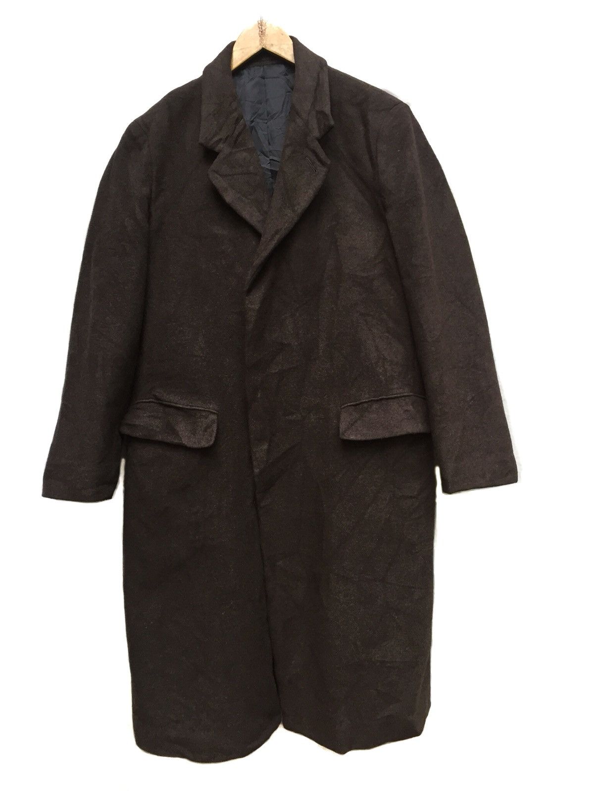 Yohji Yamamoto AAR DURBAN Green Tag Yohji Yamamoto Wool Long Coat Size US L / EU 52-54 / 3 - 1 Thumbnail
