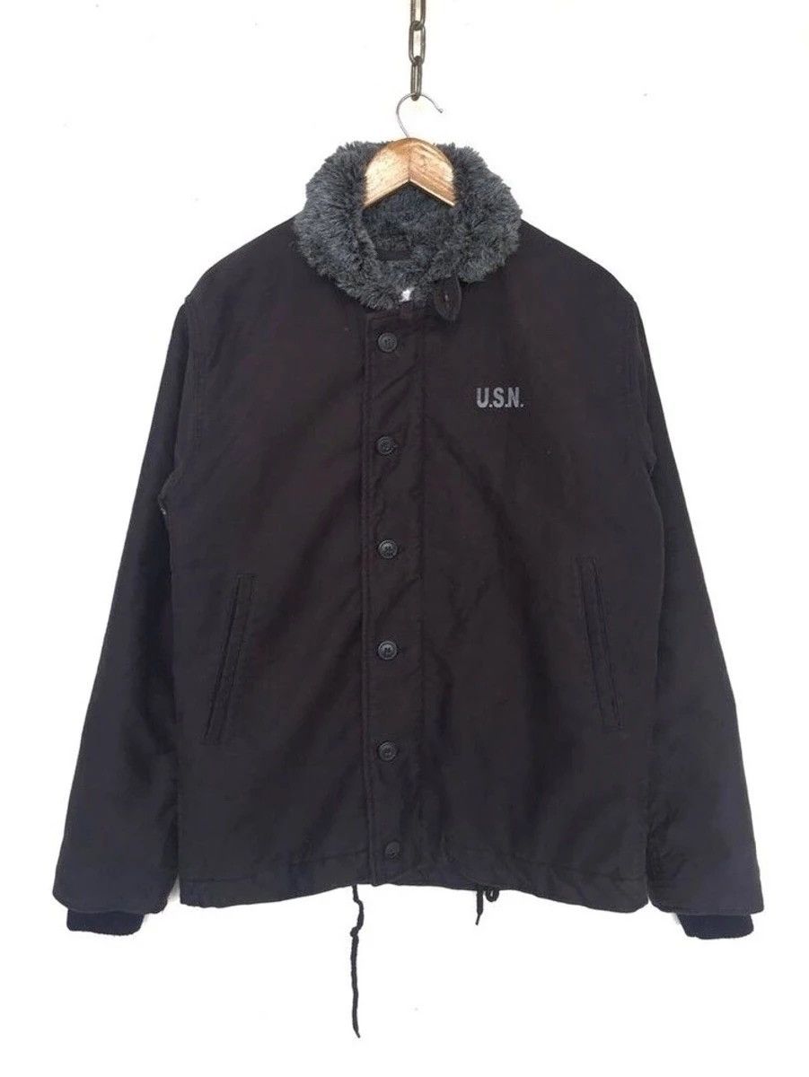 Other Vintage Usn Deck Winter Cold Jacket Size US L / EU 52-54 / 3 - 1 Thumbnail