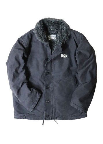 Other Vintage Usn Deck Winter Cold Jacket Size US L / EU 52-54 / 3 - 2 Thumbnail