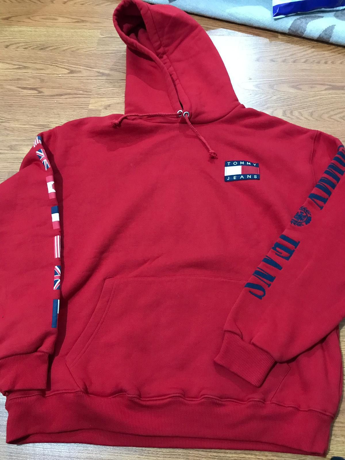 Tommy Jeans - Tommy Jeans 90s HD Salsa Red Hoodie (Unisex) Size US XL / EU 56 / 4 - 3 Thumbnail