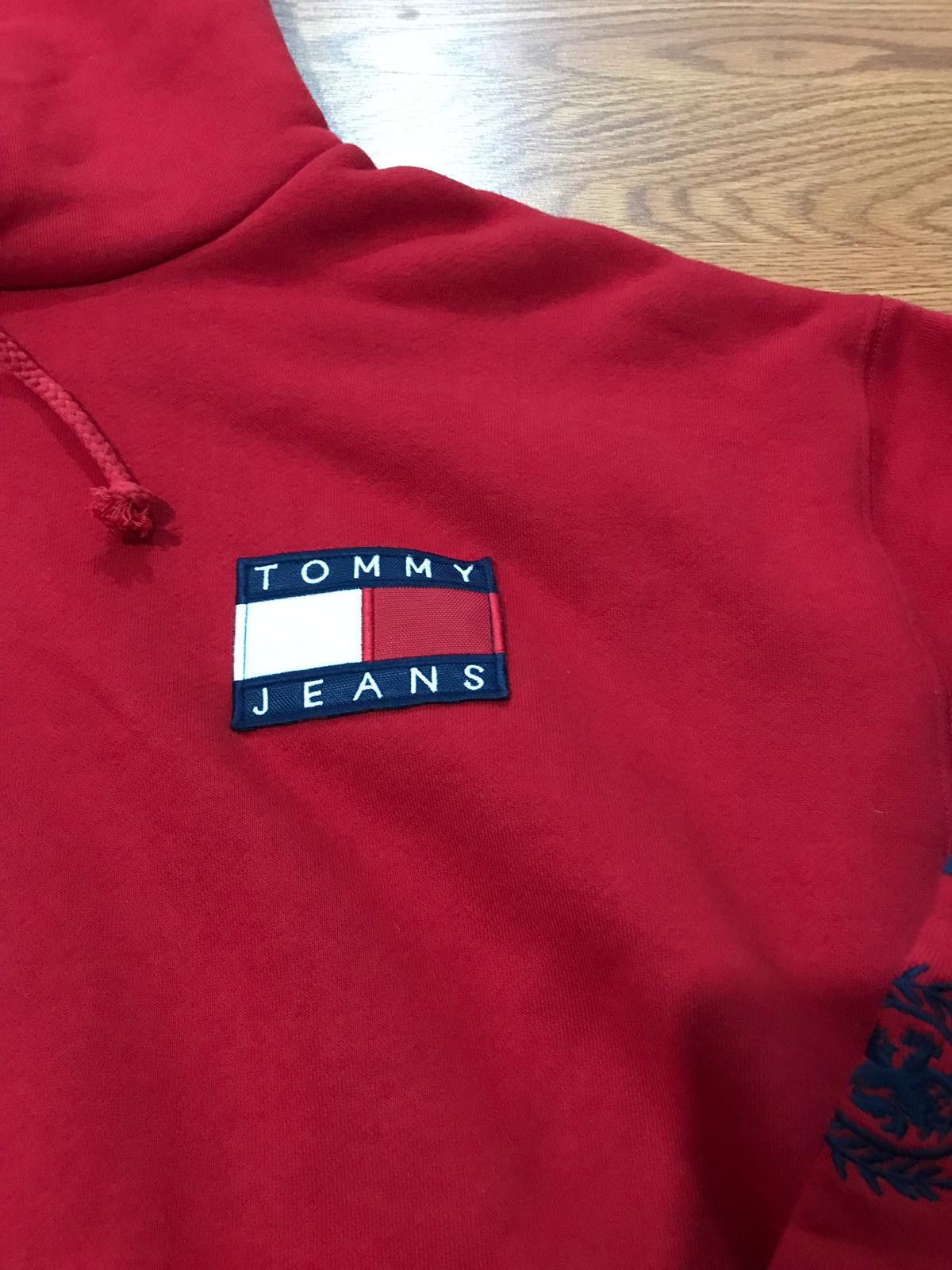 Tommy Jeans - Tommy Jeans 90s HD Salsa Red Hoodie (Unisex) Size US XL / EU 56 / 4 - 4 Thumbnail