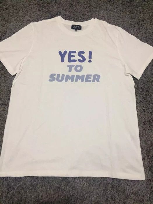 A.P.C. H1- A.P.C White T-Shirt ''Yes to Summer'' Size US L / EU 52-54 / 3 - 4 Thumbnail