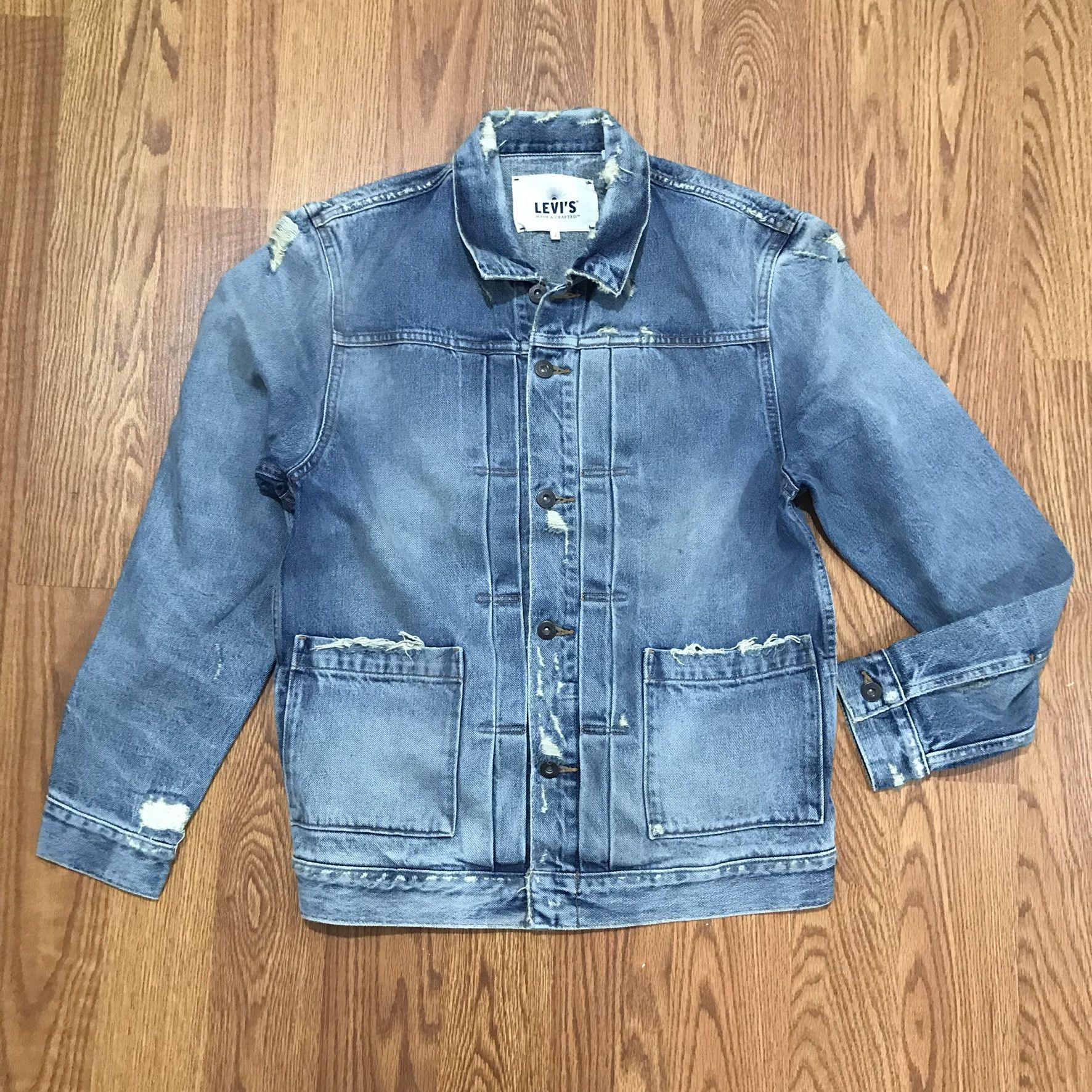 Levi's Made & Crafted Levi's Made & Crafted Type II Worn Trashed Trucker Size US L / EU 52-54 / 3 - 1 Thumbnail