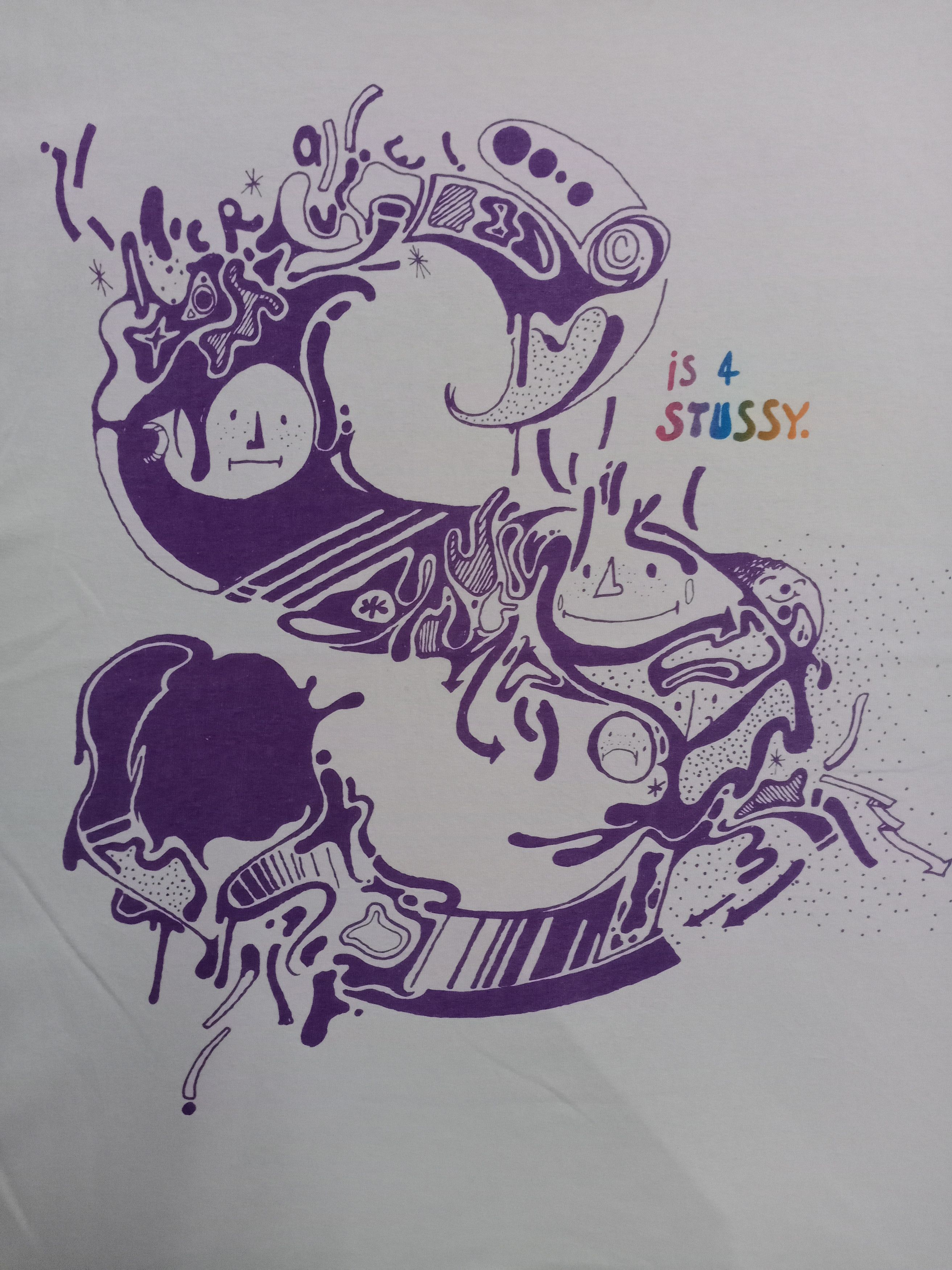 Stussy × Vintage Vintage Stussy big logo Art design streetwear t-shirt Size US XL / EU 56 / 4 - 6 Thumbnail