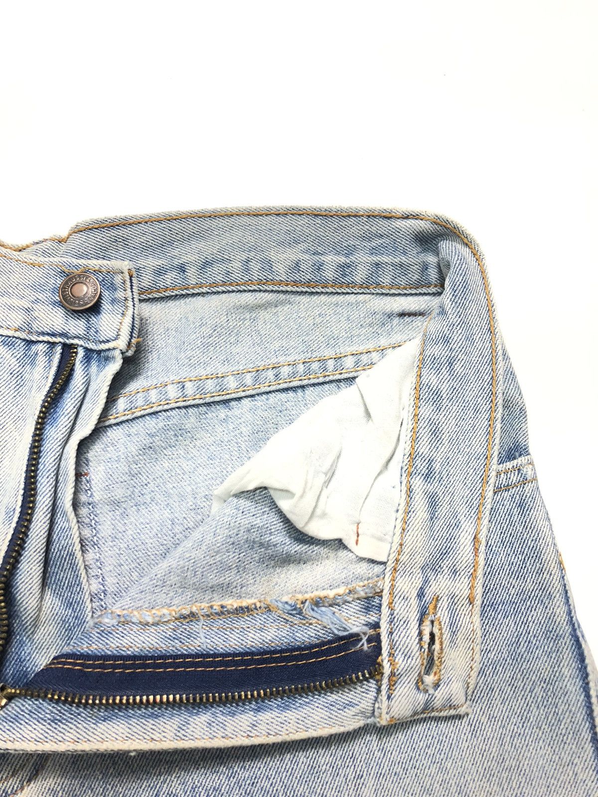 Levi's × Vintage VINTAGE 80s LEVIS BLUE WASH DISTRESSED DENIM Size US 28 / EU 44 - 9 Thumbnail