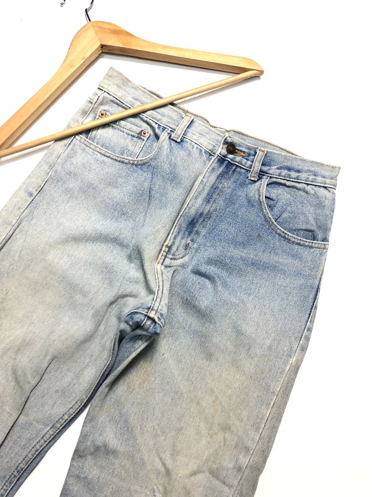 Levi's × Vintage VINTAGE 80s LEVIS BLUE WASH DISTRESSED DENIM Size US 28 / EU 44 - 7 Thumbnail
