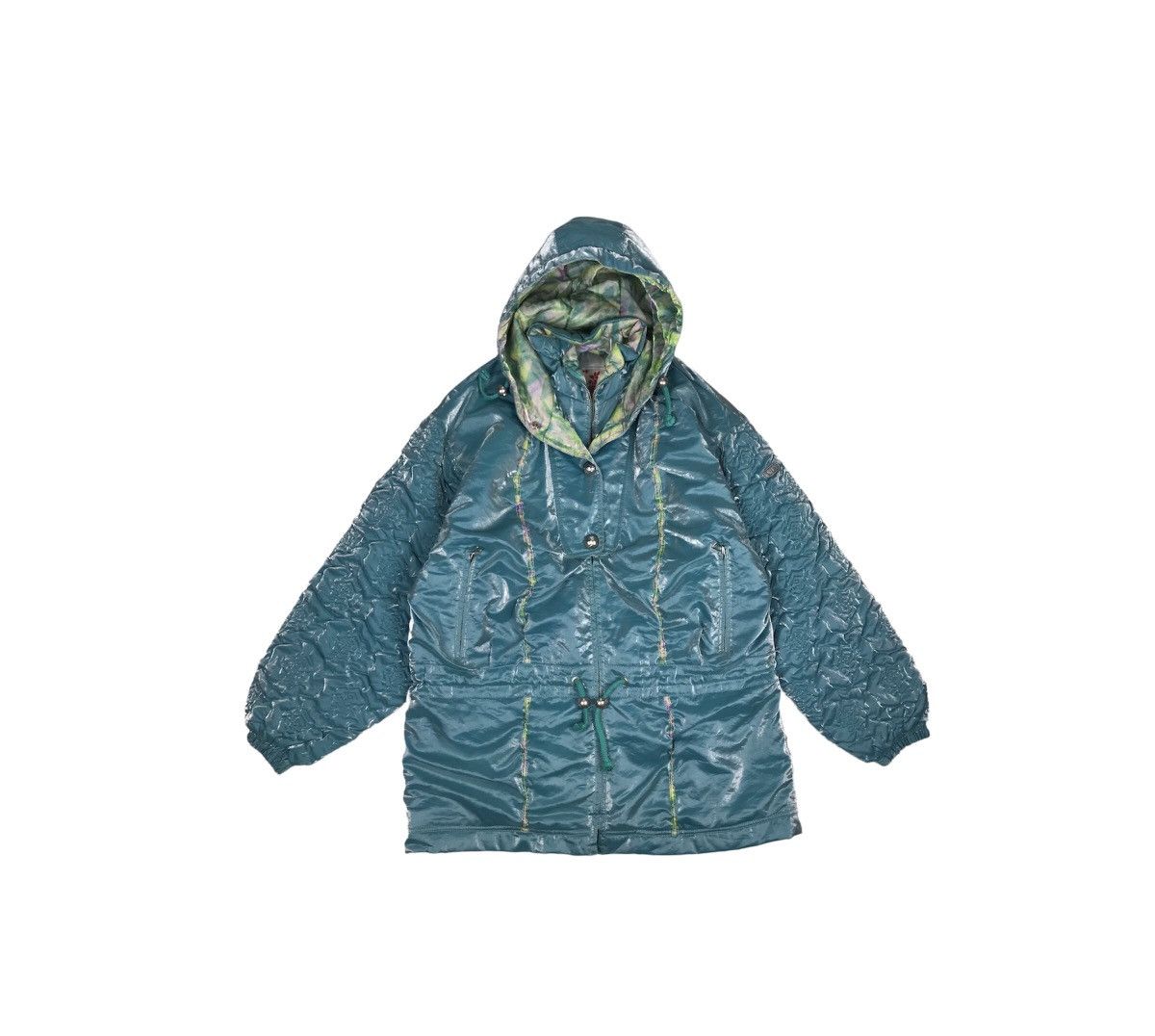 Vintage Japanese Skiwear Slfide Embroidery Rose Ski Jacket