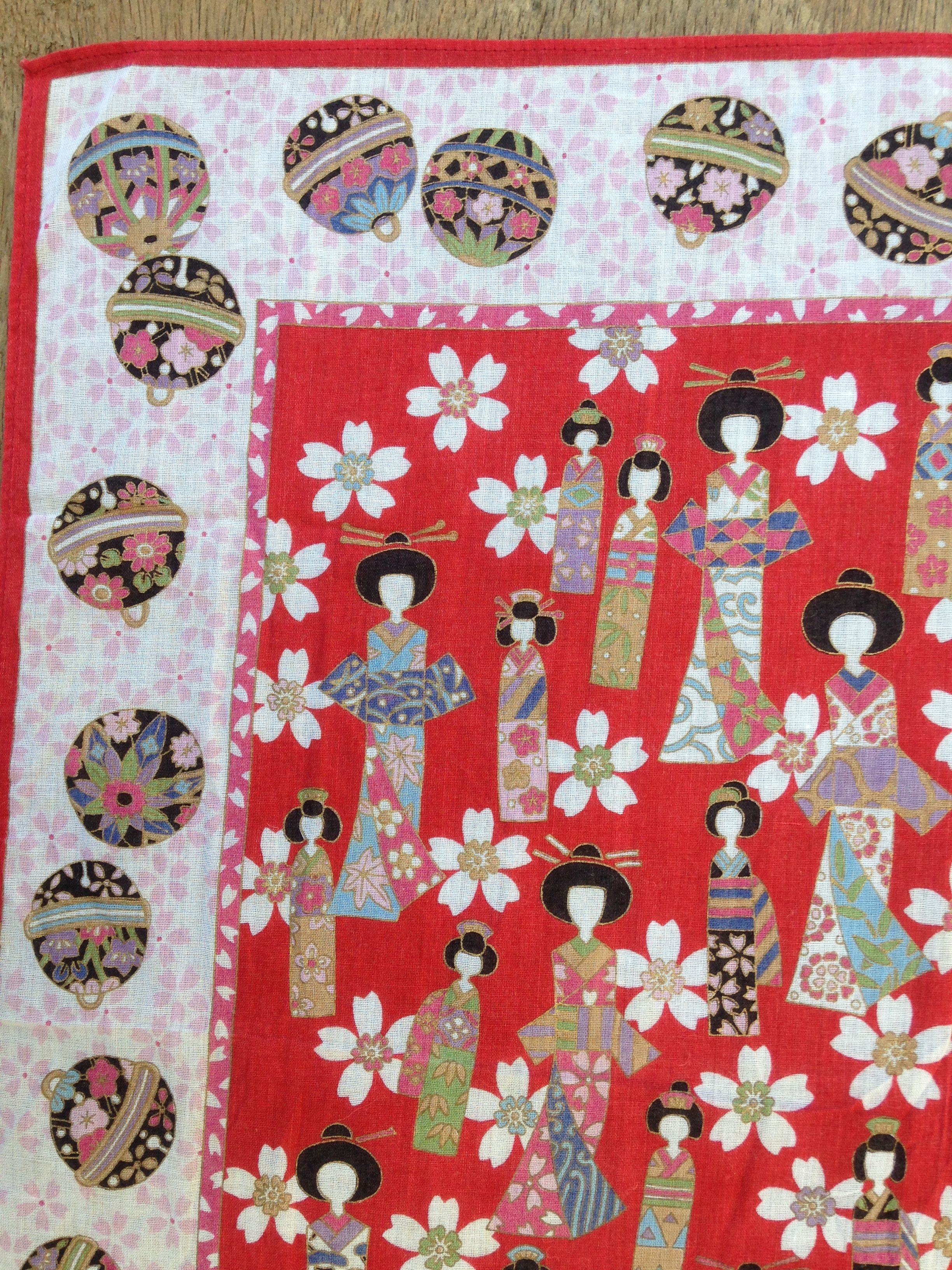Japanese Brand Japanese Traditional Art Kimono Handkerchief Size ONE SIZE - 4 Thumbnail