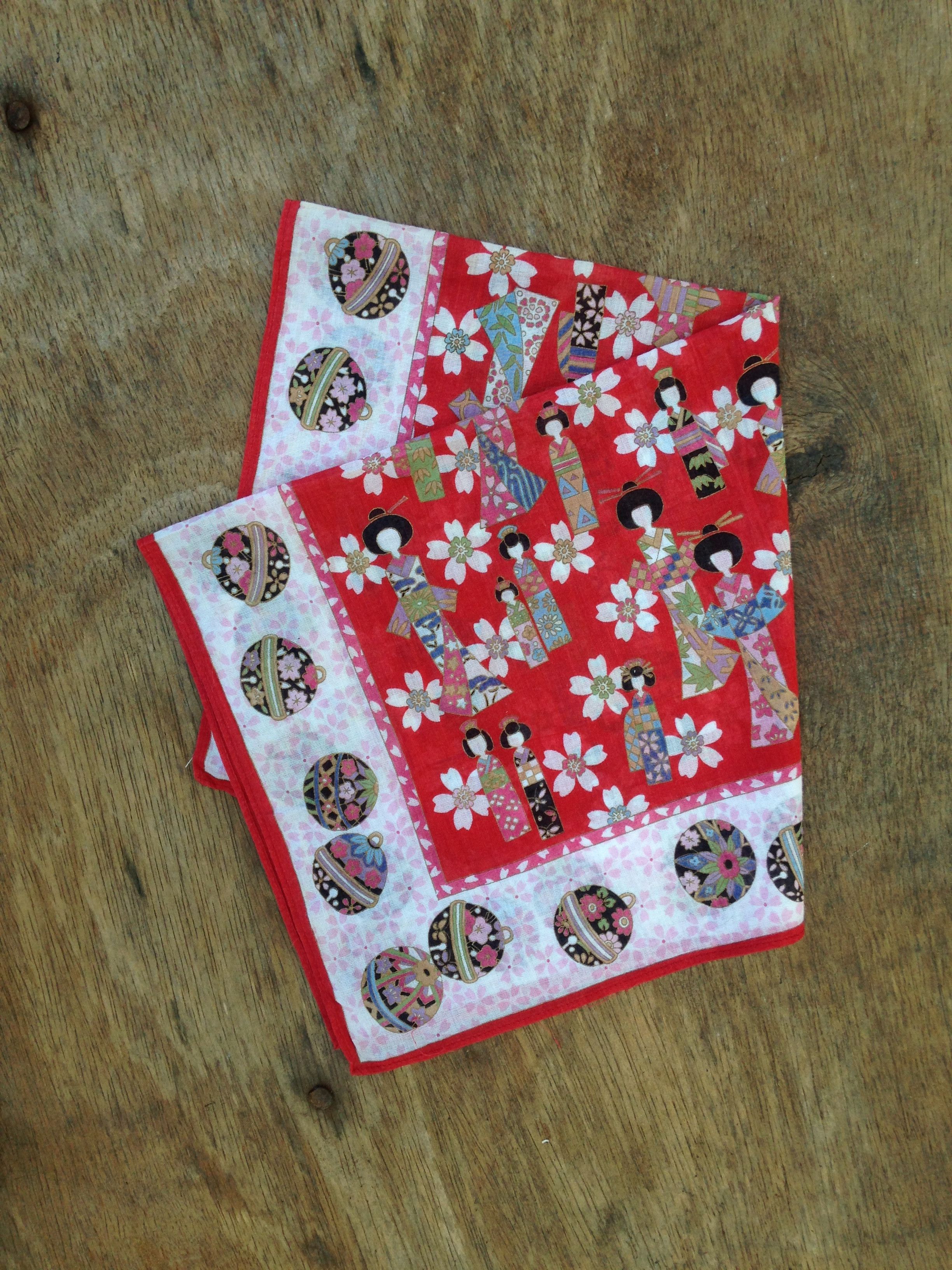 Japanese Brand Japanese Traditional Art Kimono Handkerchief Size ONE SIZE - 3 Thumbnail