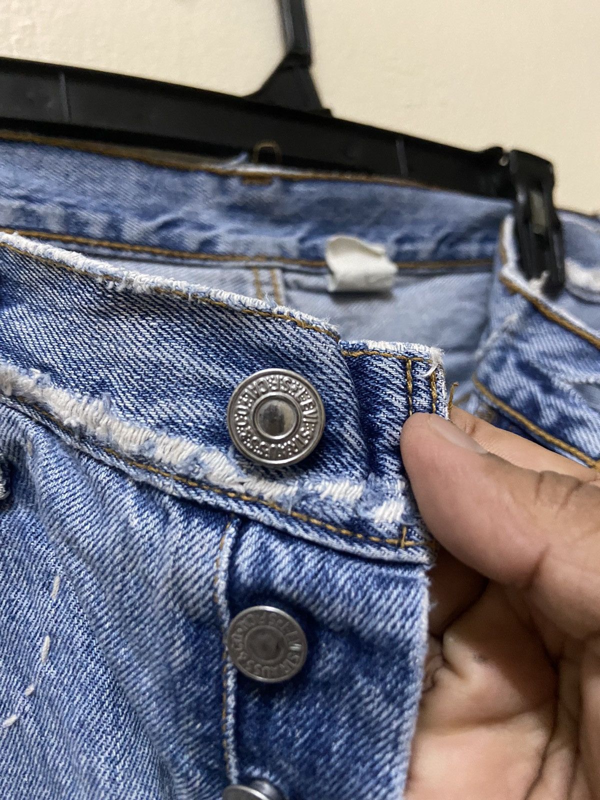 Levi's Vintage 90s Levis 501 Custom Shashiko Boro Patchworks W: 32 Size US 32 / EU 48 - 17 Thumbnail