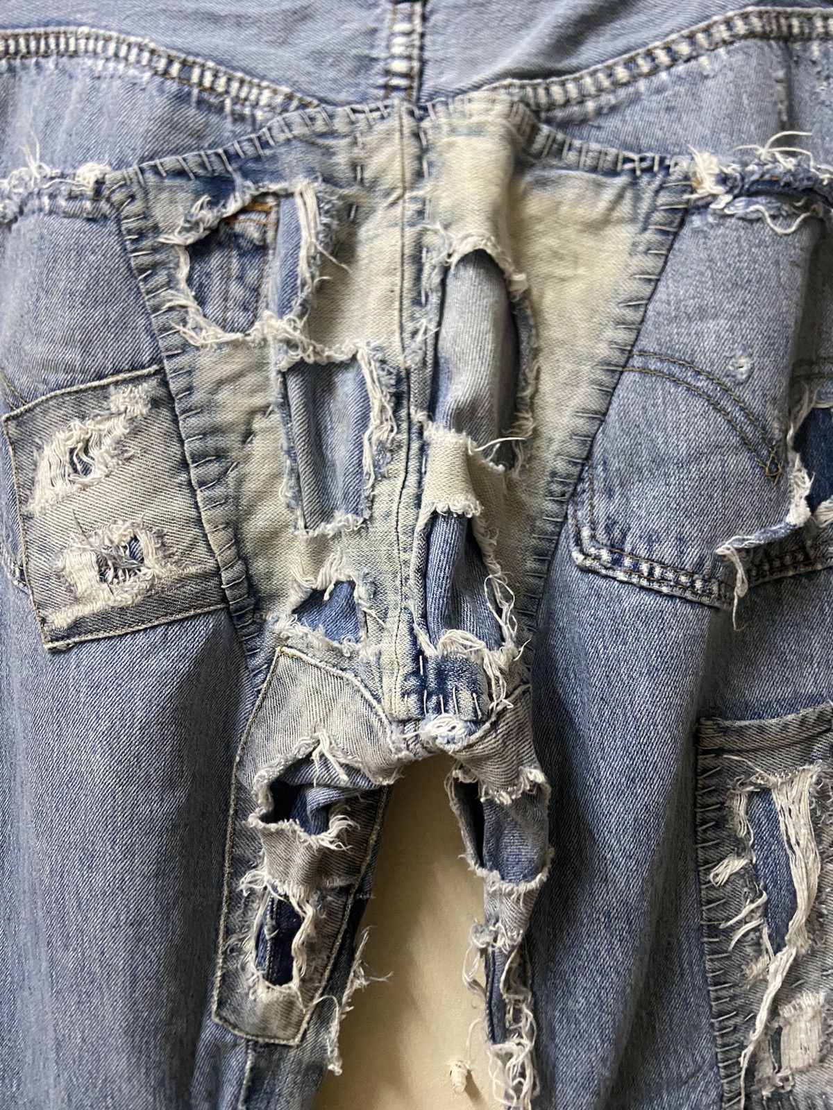Levi's Vintage 90s Levis 501 Custom Shashiko Boro Patchworks W: 32 Size US 32 / EU 48 - 13 Thumbnail