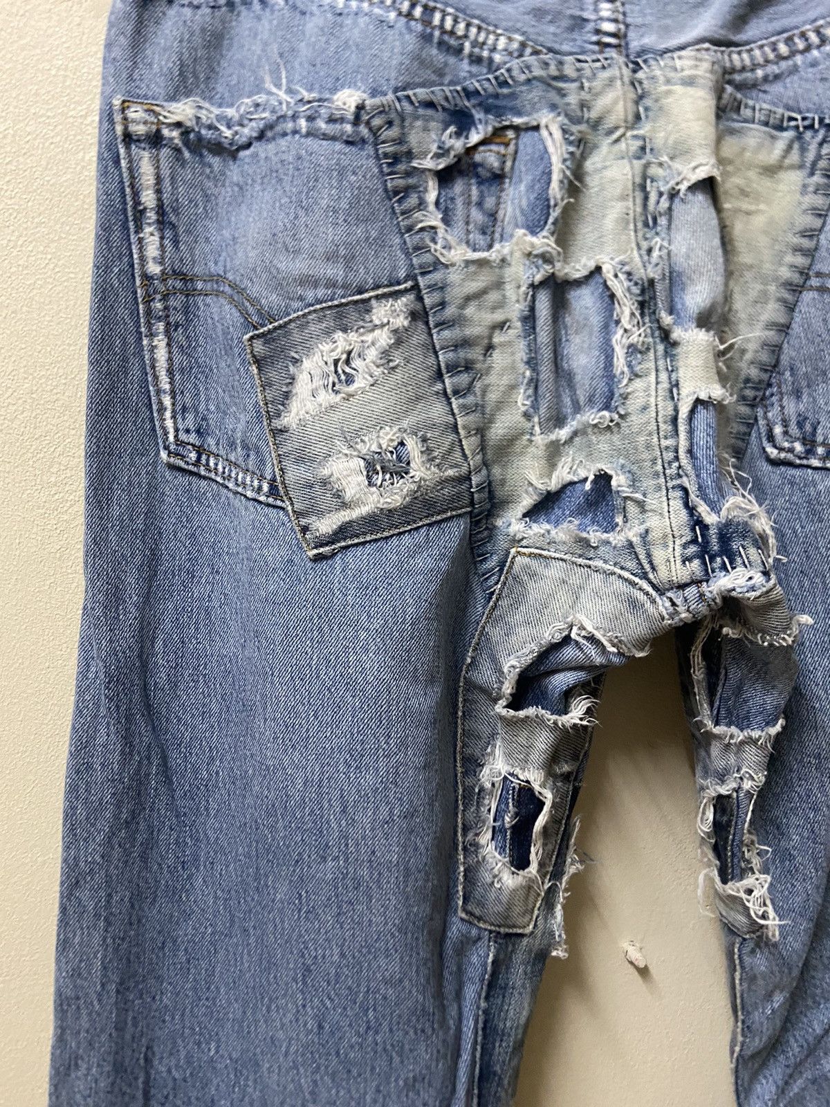 Levi's Vintage 90s Levis 501 Custom Shashiko Boro Patchworks W: 32 Size US 32 / EU 48 - 11 Thumbnail
