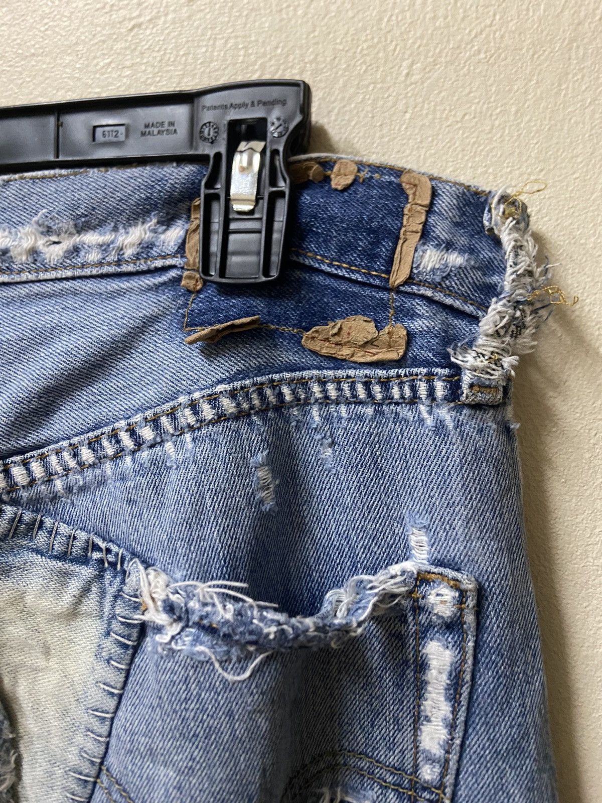 Levi's Vintage 90s Levis 501 Custom Shashiko Boro Patchworks W: 32 Size US 32 / EU 48 - 14 Thumbnail
