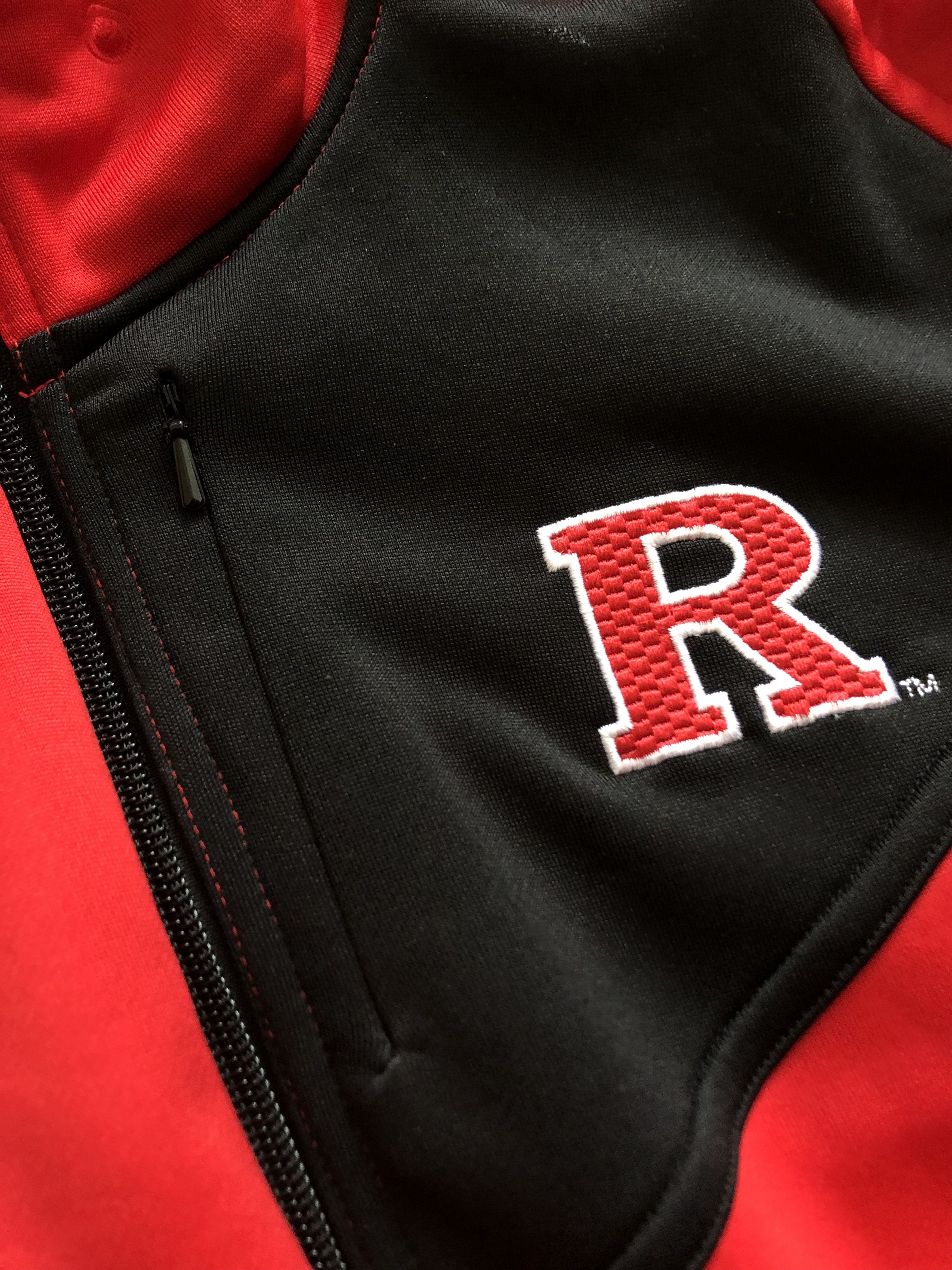 Nike × Vintage Vintage Nike Rutgers Swoosh Hoodie Sweatshirt Full Zip Rare Size US L / EU 52-54 / 3 - 13 Thumbnail