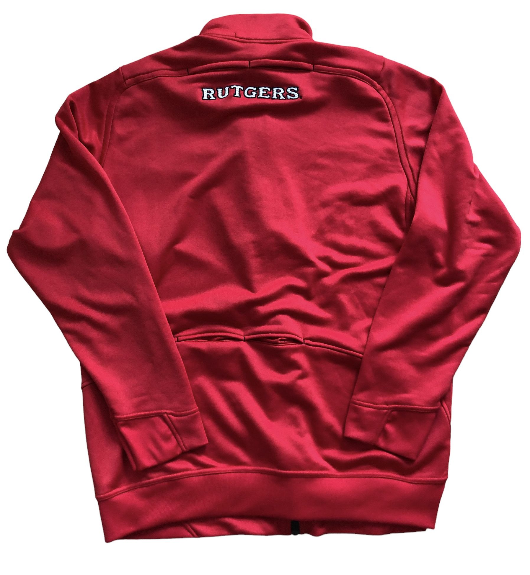 Nike × Vintage Vintage Nike Rutgers Swoosh Hoodie Sweatshirt Full Zip Rare Size US L / EU 52-54 / 3 - 2 Thumbnail