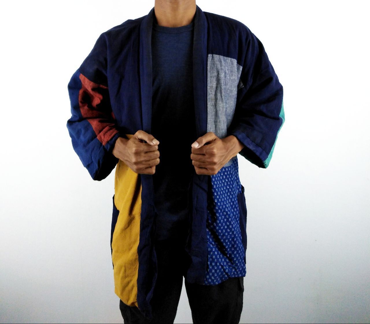 Japanese Brand Vintage Boro Patchwork Kimonos Inspired by Kapital Design Size US M / EU 48-50 / 2 - 3 Thumbnail