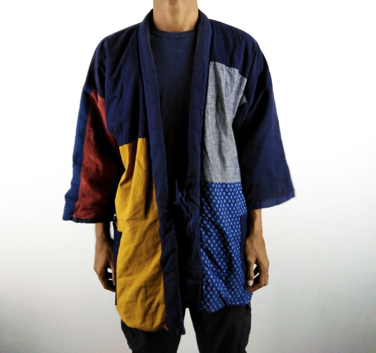 Japanese Brand Vintage Boro Patchwork Kimonos Inspired by Kapital Design Size US M / EU 48-50 / 2 - 1 Thumbnail