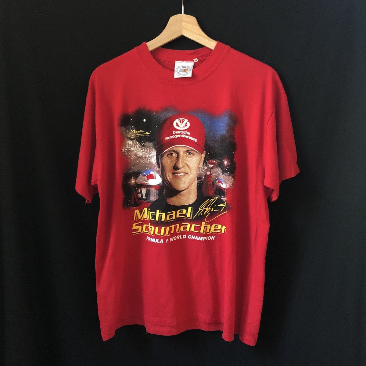 Band Tees × Vintage Vintage Michael Schumacher F1 Racing Champion Tshirt Size US L / EU 52-54 / 3 - 1 Thumbnail