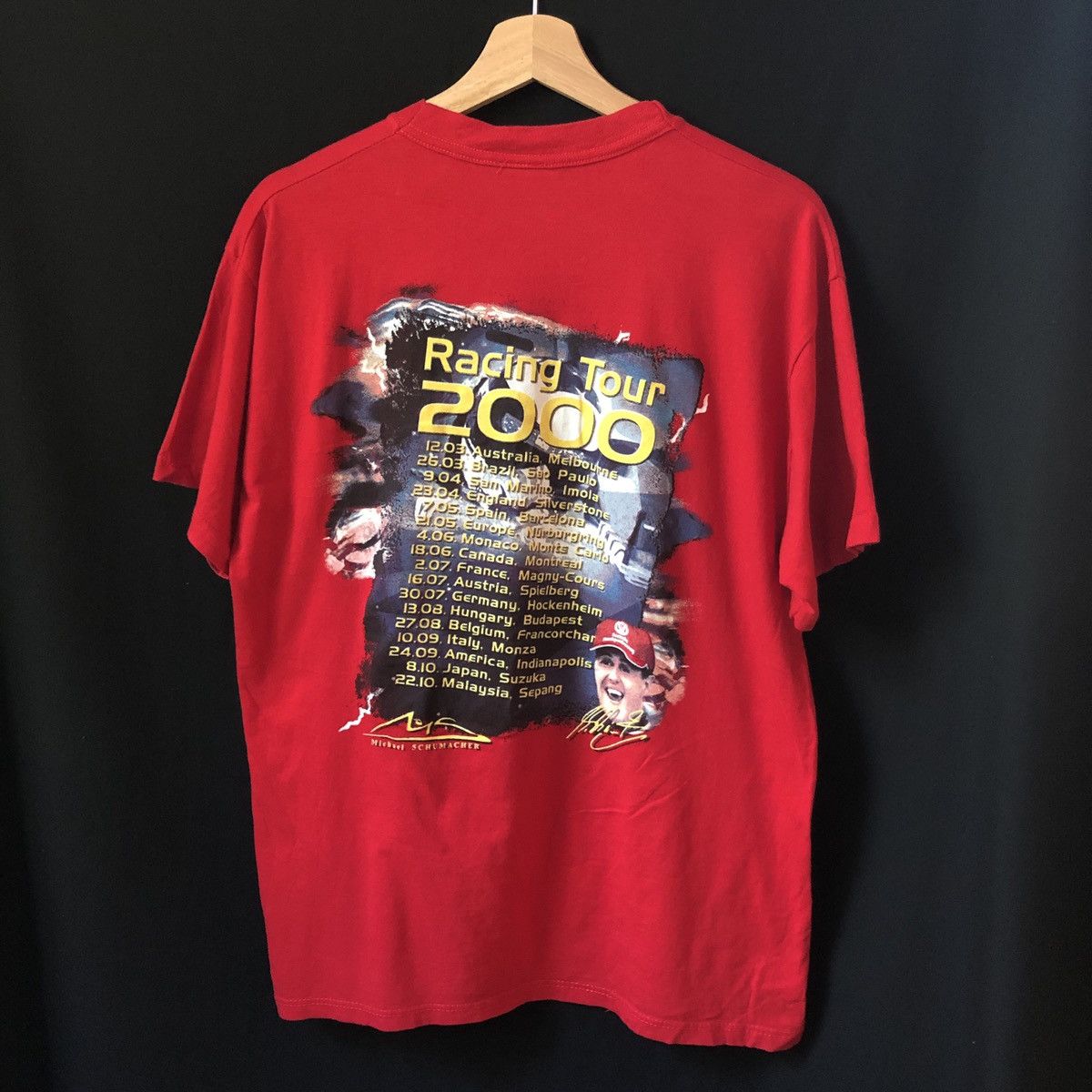 Band Tees × Vintage Vintage Michael Schumacher F1 Racing Champion Tshirt Size US L / EU 52-54 / 3 - 3 Thumbnail